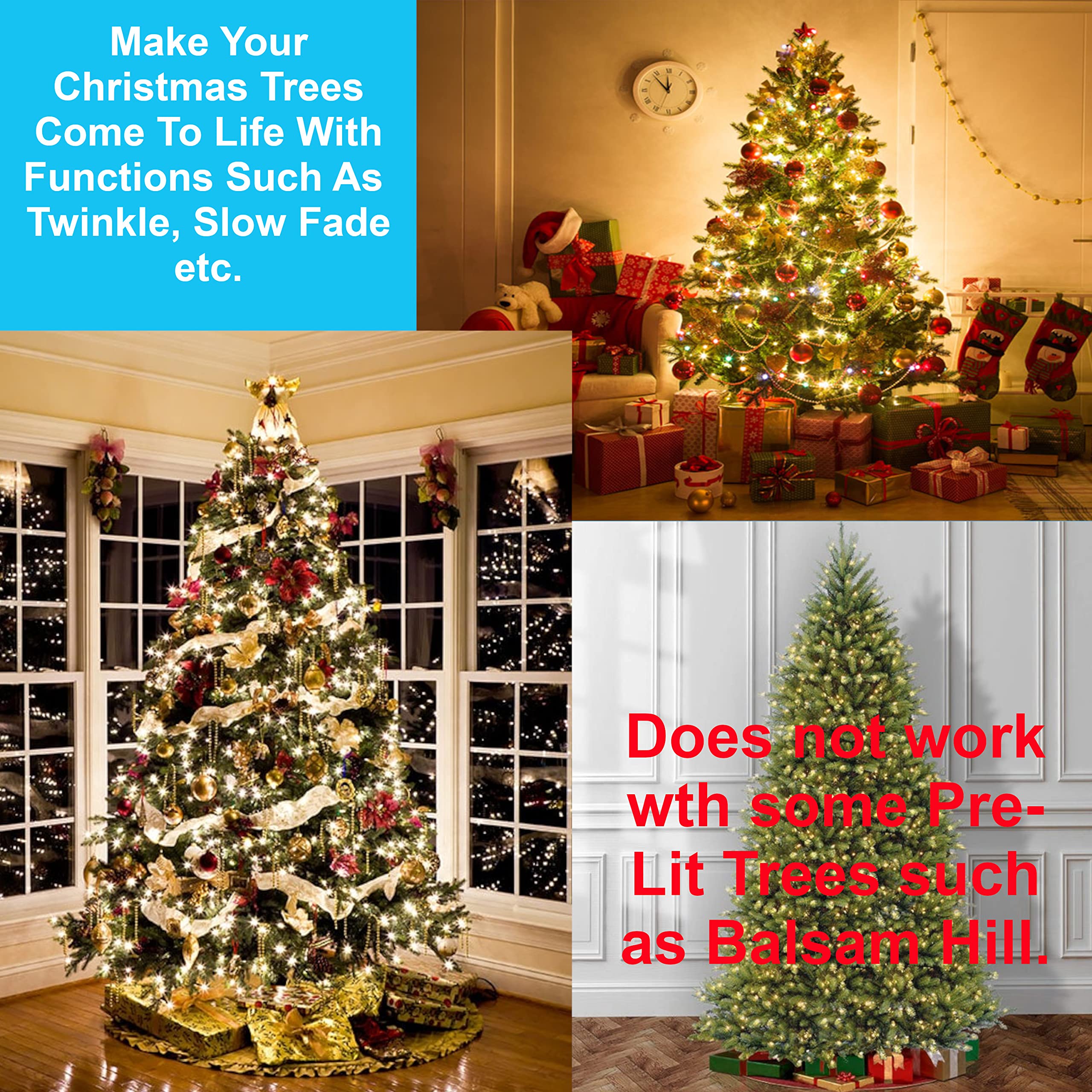 Stardunes Christmas Light Controller - 16 Dazzling Flash/Fade Functions, 5 Timer Functions, Full Function Remote