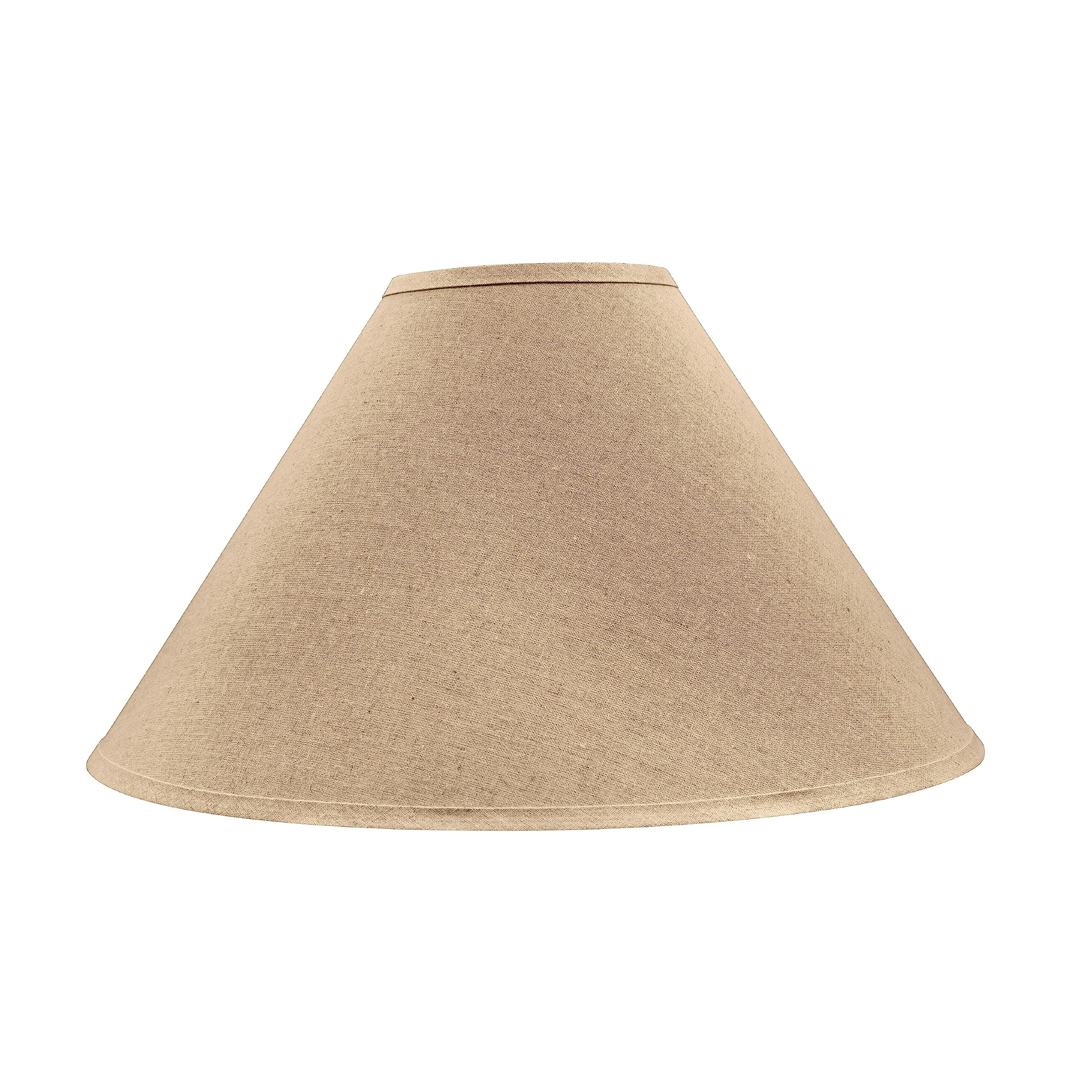 Aspen Creative 32209A, Empire Spider Lamp Shade, Beige, 6&quot; Top X 19&quot; Bottom X 12&quot; Slant Height