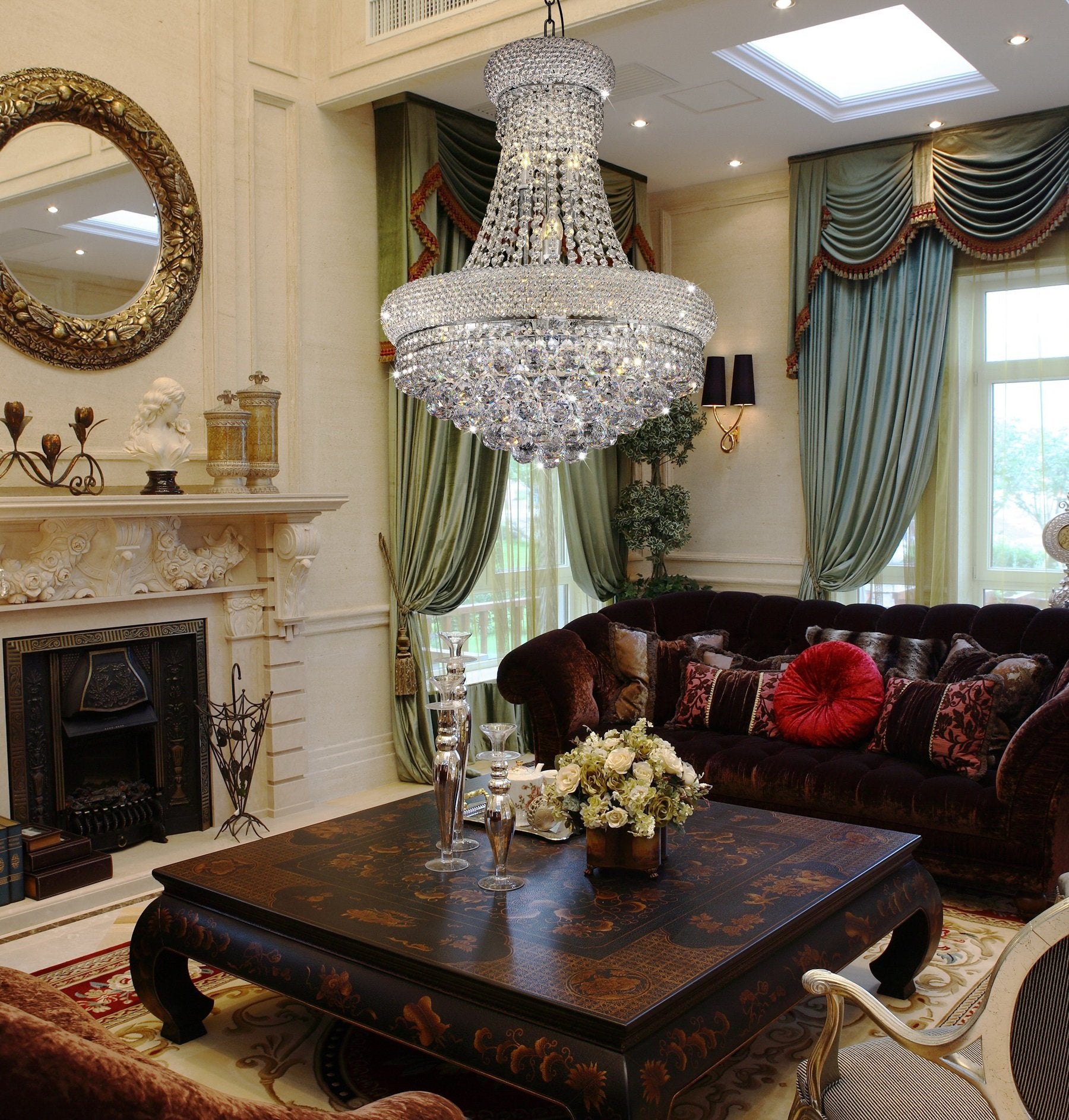 OK Lighting OK-5805H 26 H Adagio Ceiling Lamp, 21 x 21 x 26