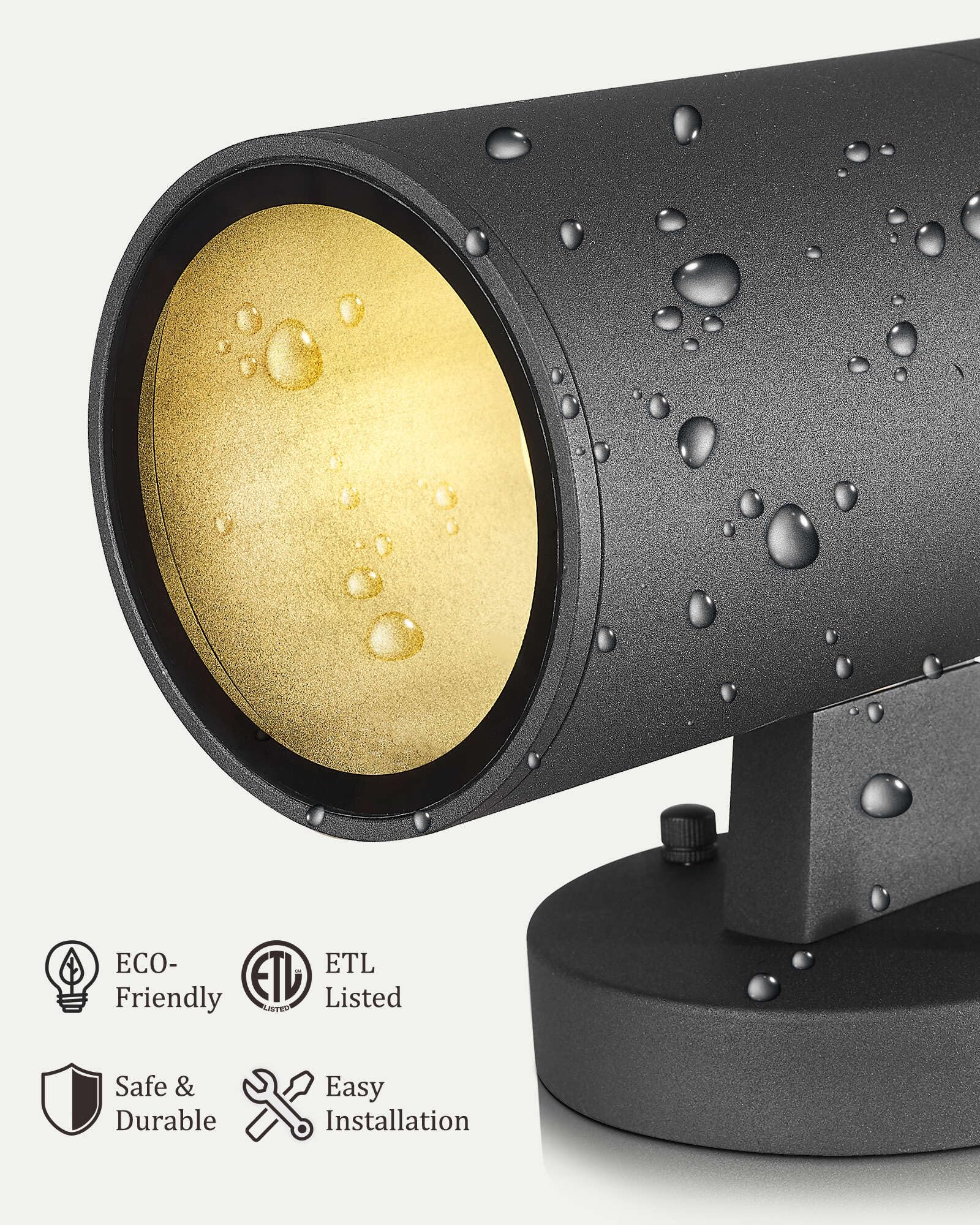 Ken & Ricky Outdoor Wall Lights  Exterior Lighting Fixtures  Matte Black Outdoor Porch Light With Tempered Glass Cover For Porch Garage Patio Doorway Entryway -2 Pack