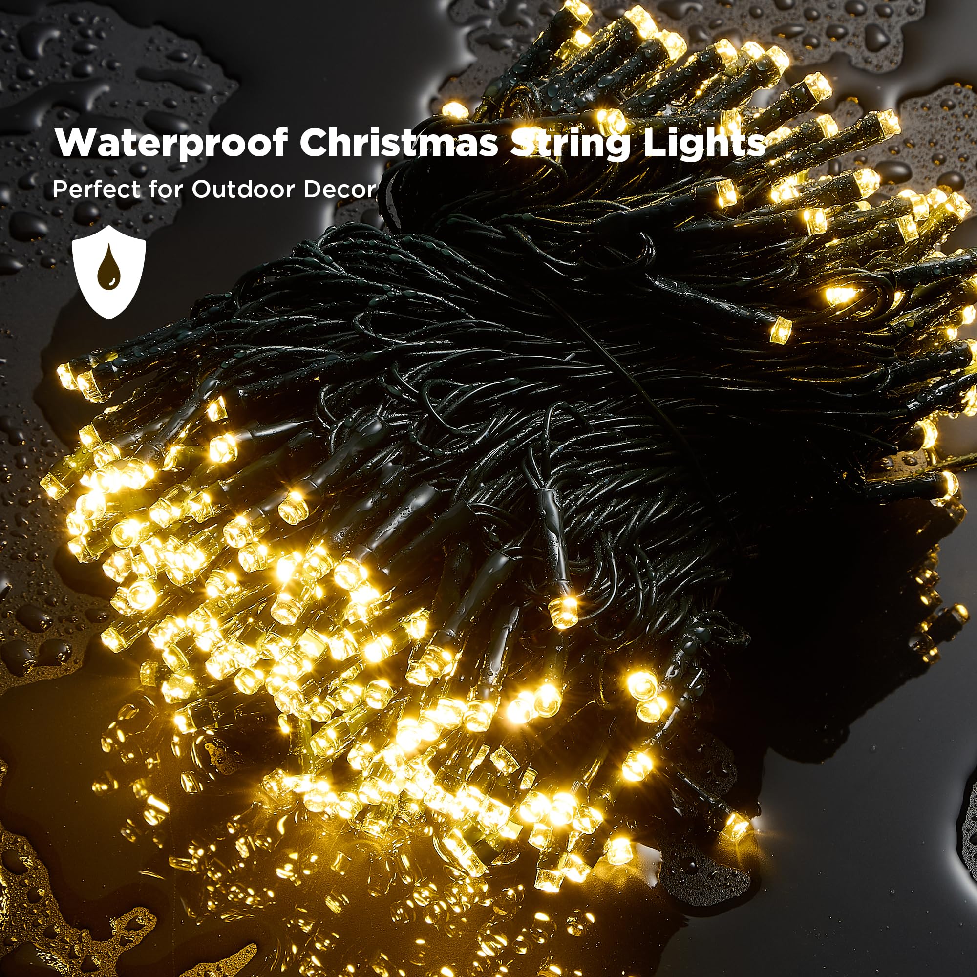 Wbao Christmas Lights Indoor Outdoor 500Led 174Ft  Super Bright Led Christmas String Lights With Ul Certified  8 Lighting Modes  Timer  Memory & Waterproof For Trees  Patio  Party Decor  Warm White