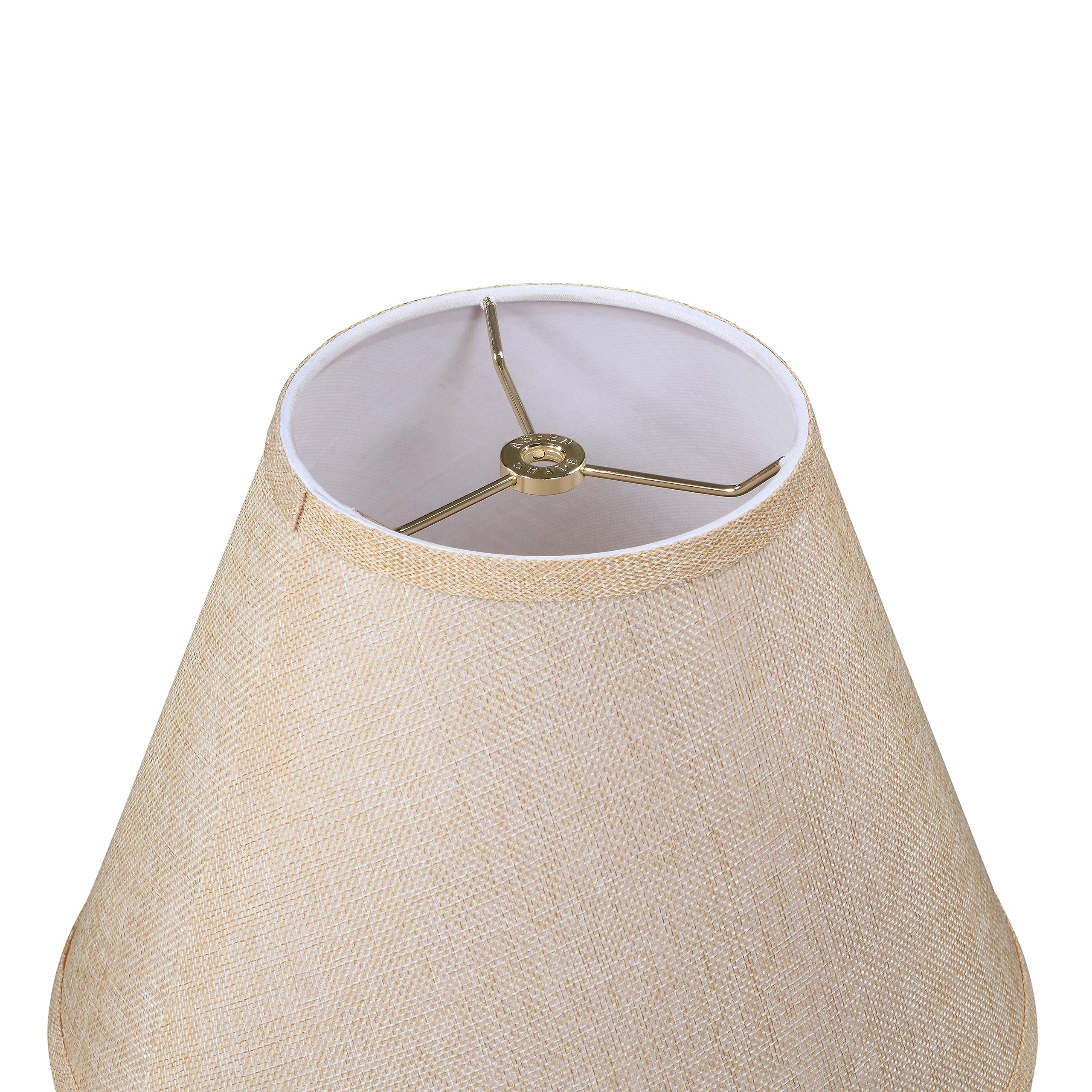 Aspen Creative 32998 Transitional Empire Shape Spider Construction Lamp Shade, Wheat, 6&quot; Top X 12&quot; Bottom X 9&quot; Slant Height