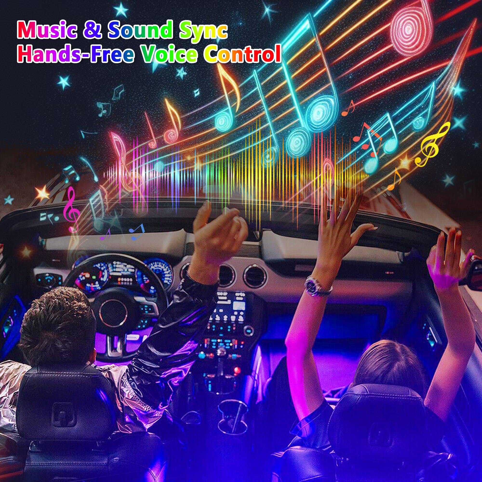 VASTFIRE Luxury Starlight Headliner Kit - 1000PCS Twinkle & Meteor RGBW Fiber Optic Lights for Truck, SUV, Jeep, Sunroofs, Curved Ceiling