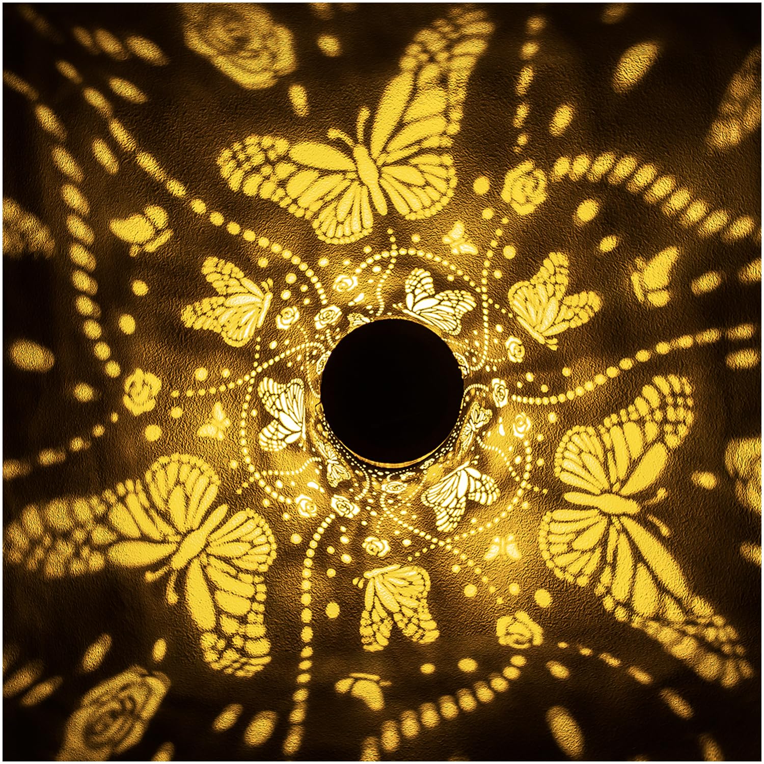 2 Pack Butterfly Solar Lanterns Outdoor Waterproof Hanging Solar Lights Butterfly Gifts For Women Men Metal Decorative Led Light