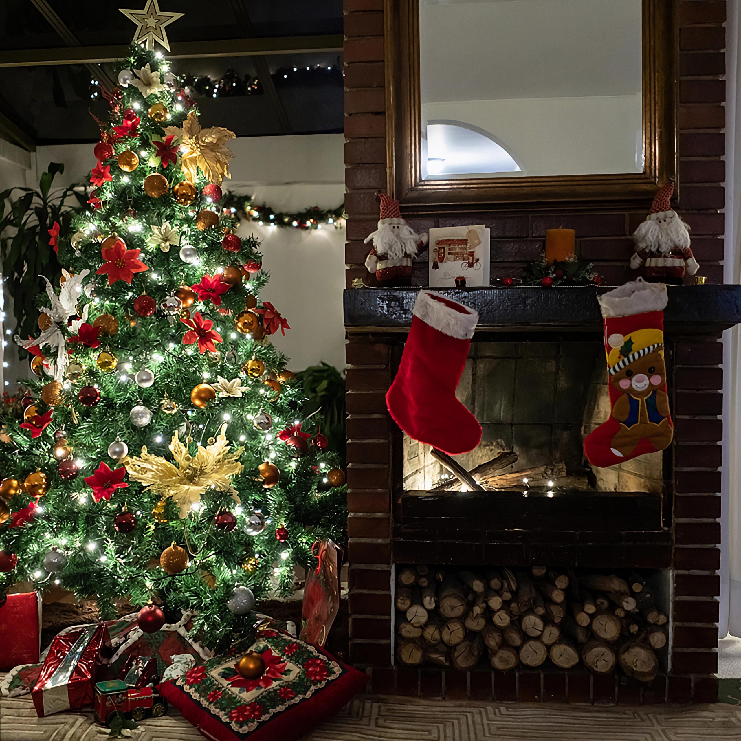 Fairyglim 2 Pack Battery Operated Christmas Lights  10Ft 100 Micro Leds Fairy Lights With 8 Modes And Timer  Green Copper Wire For Indoor Outdoor Christmas Tree Wreath Garland Garden Party  Cool White