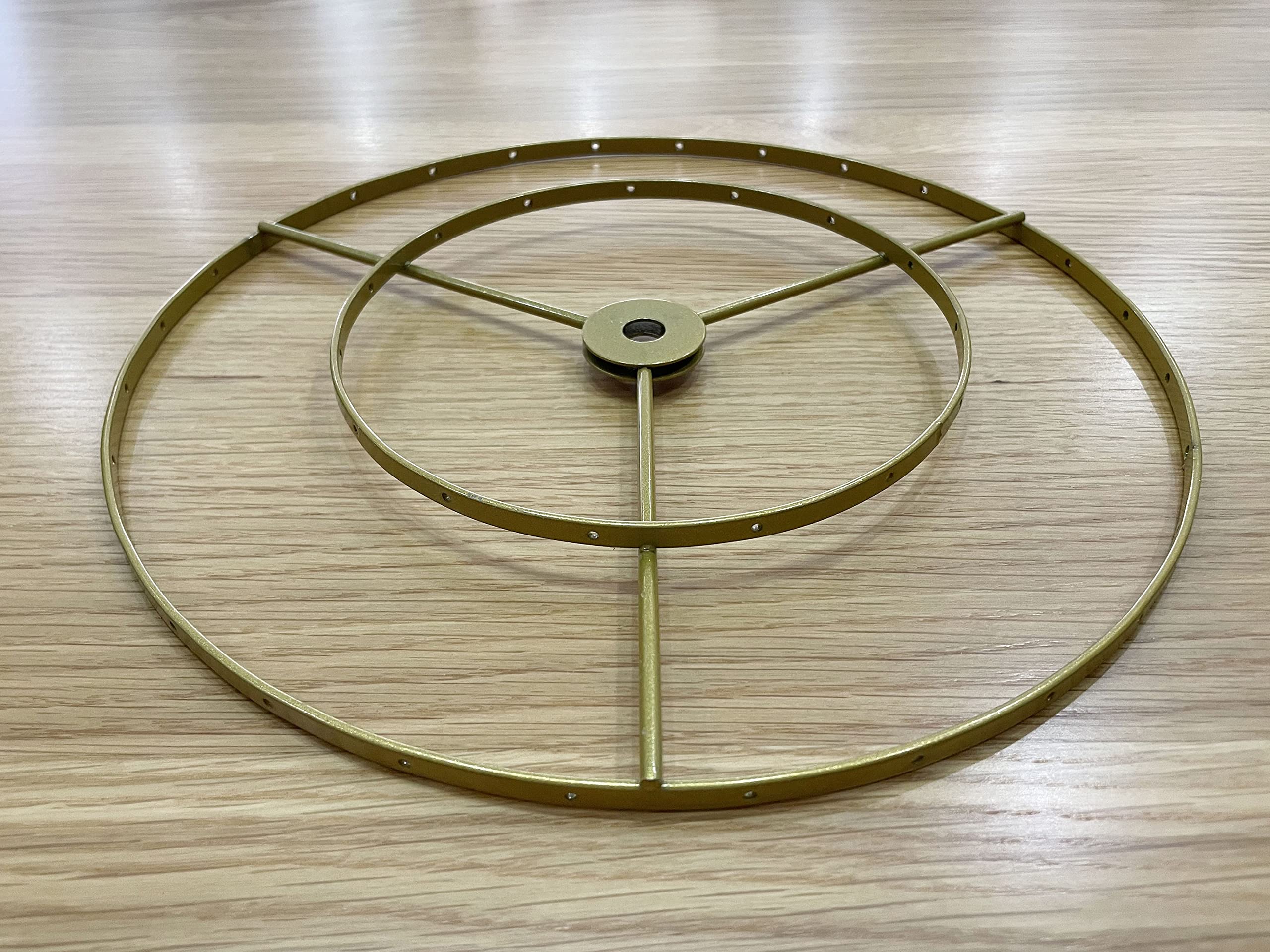 Riseon Lamp Shade Frame With Hanging Holes, Diy Lamp Shade Wire Ring Support Hanging E27 Chandelier Frame Harp Lamp Shade Bracke