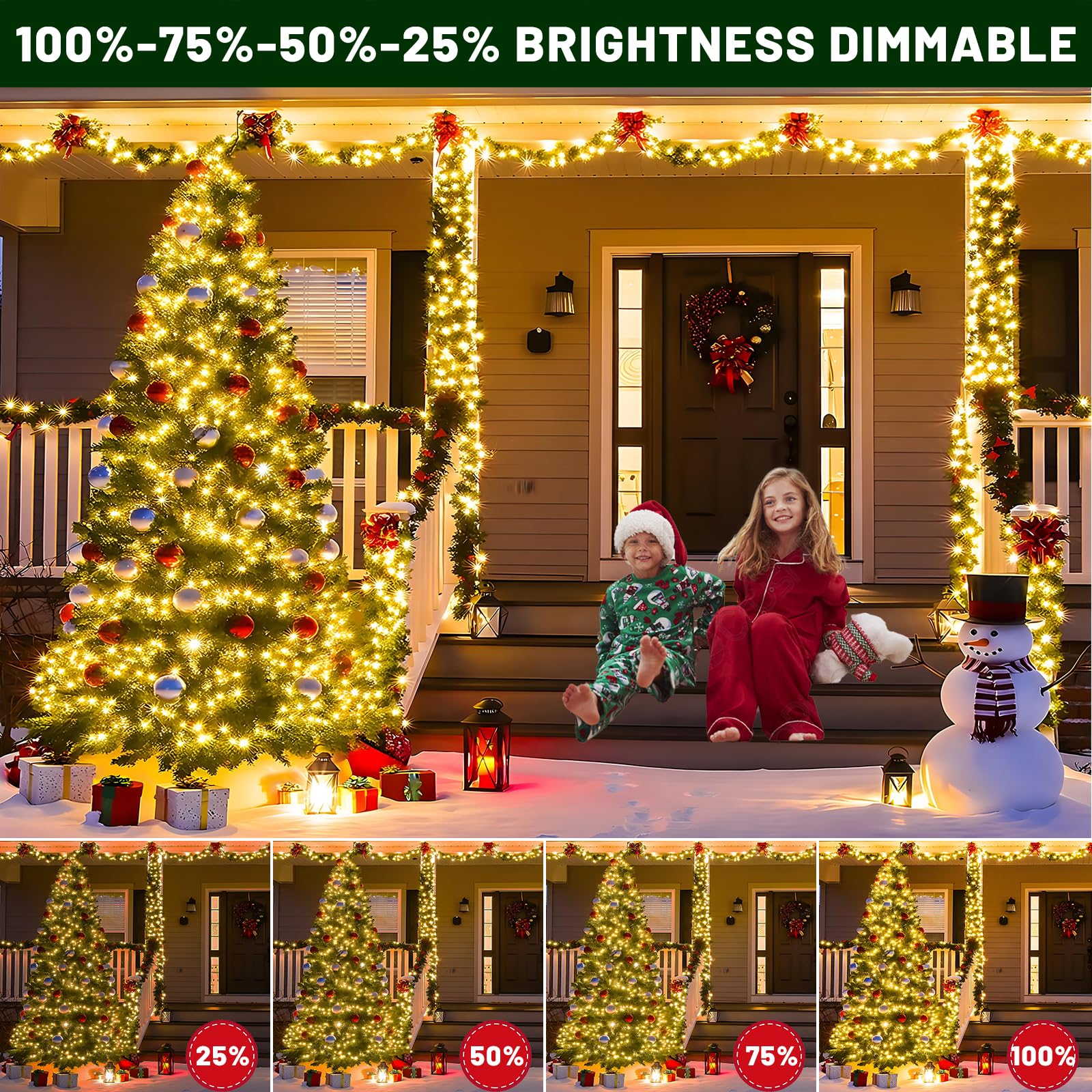 100Ft 300 Led Color Changing Christmas Lights  Warm White & Multicolor Christmas Tree Lights With Remote  Waterproof Connectable String Light Outdoor Indoor For Party Garden Xmas Tree Decorations