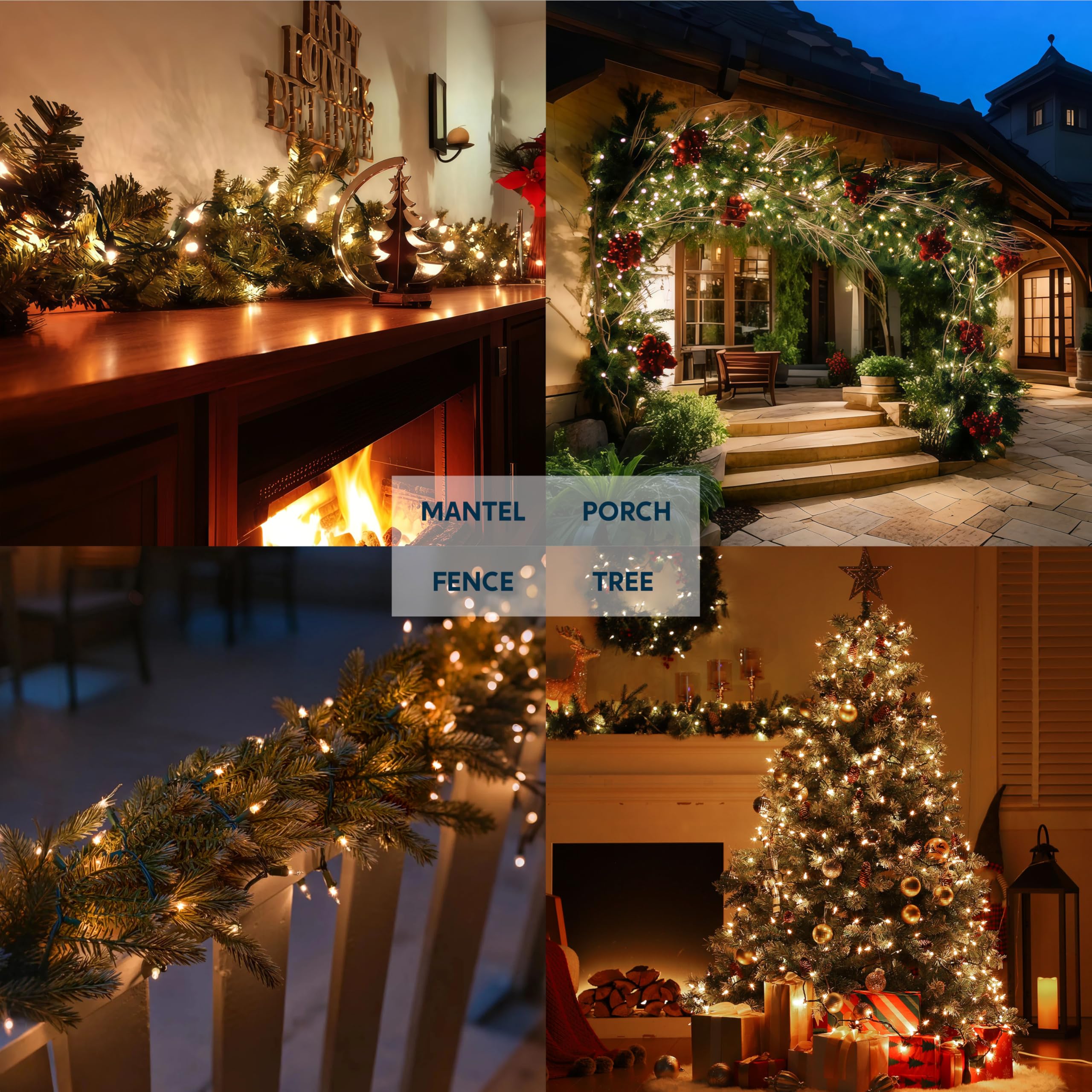 Joiedomi Clear Christmas String Lights - 450 Mini Warm White Fairy Lights, 93.6Ft, Green Wire, Model Ss150/3F For Holiday Decor