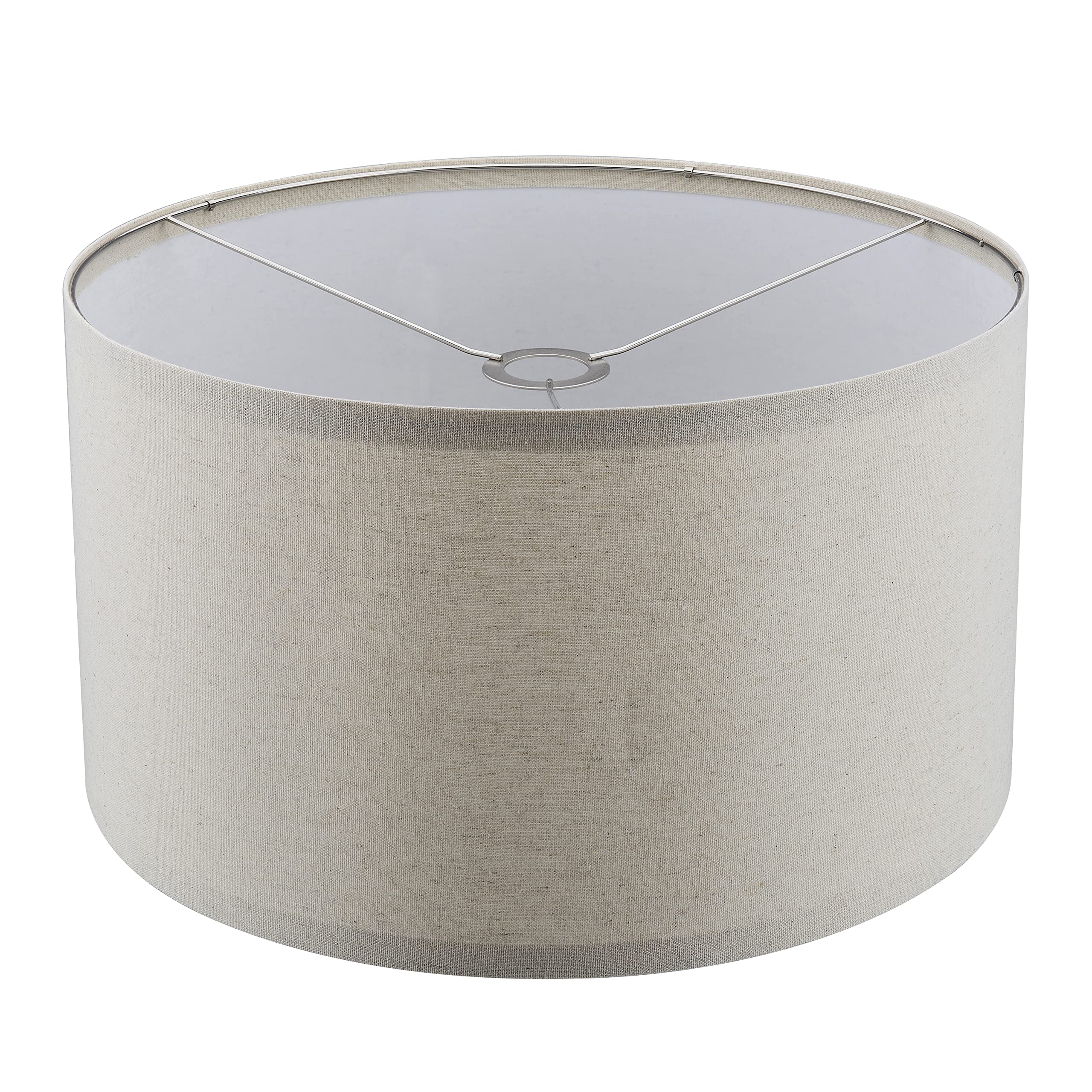 Aspen Creative 38871-2, Drum Collapsible Uno Lamp Shade, Oatmeal, 16 Top x 16 Bottom x 9 Height, Set of 2