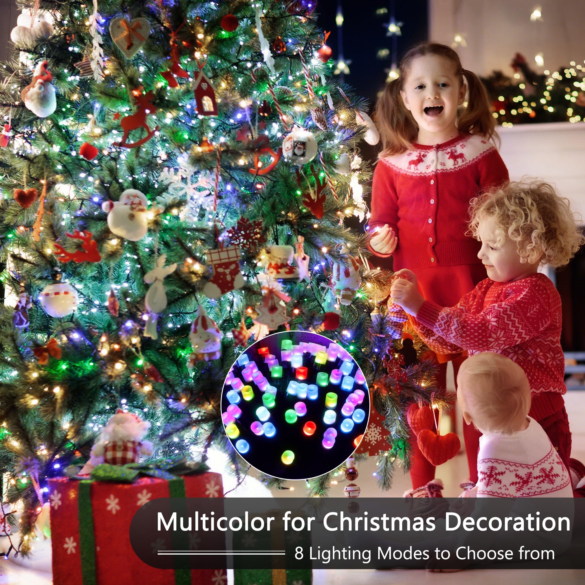 Ishabao Christmas Color Changing Lights With Remote  115Ft 300 Led Rgb String Lights With Remote  Timer  Wateproof Led Fairy Twinkle Christmas Tree Light For Home Party Indoor Outdoor Xmas Decorations