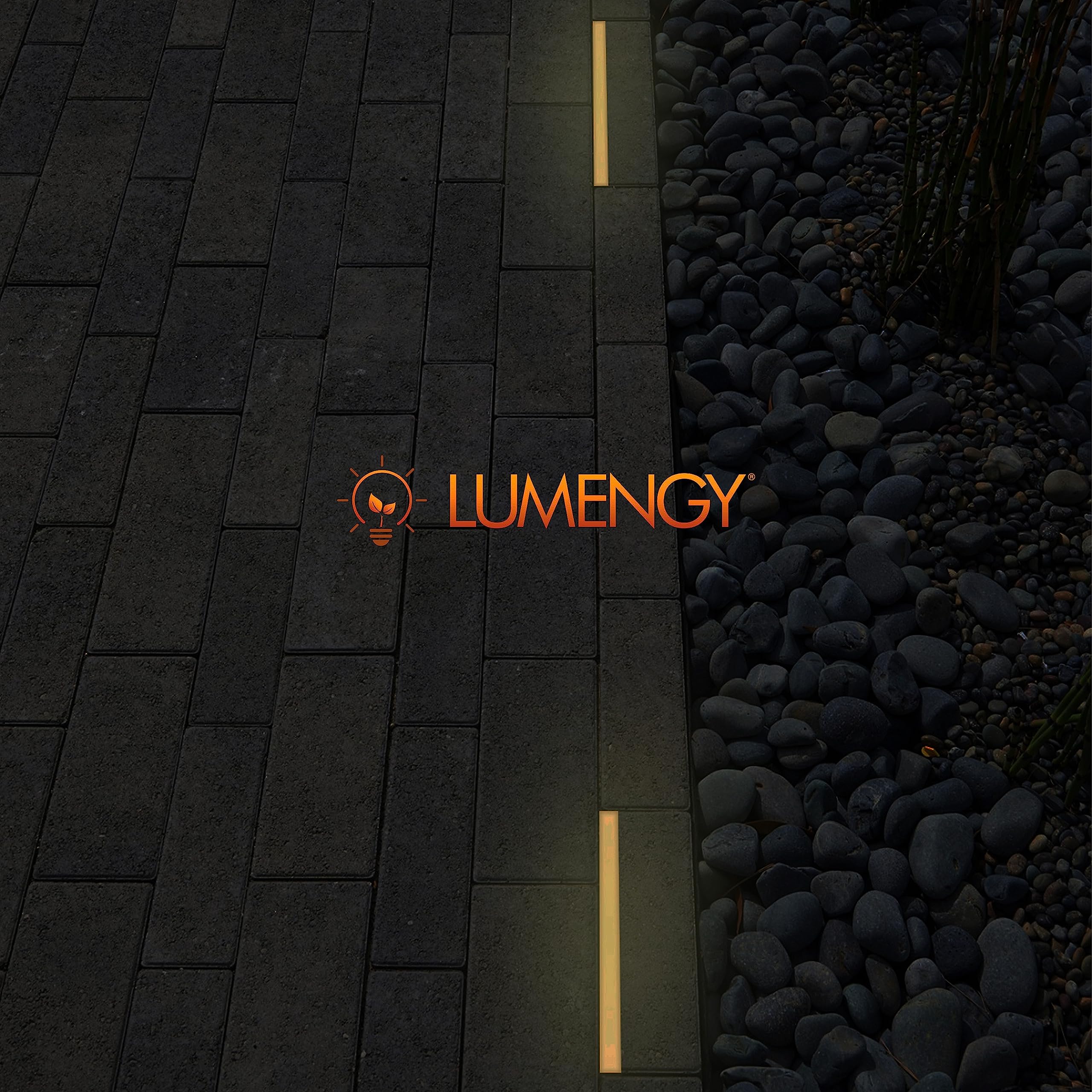 LUMENGY Paver Light Slim 0.5x9" Stainless Steel 2700K Warm White, Waterproof, Drive-Over Rated, Model LMA-PVR-05X9