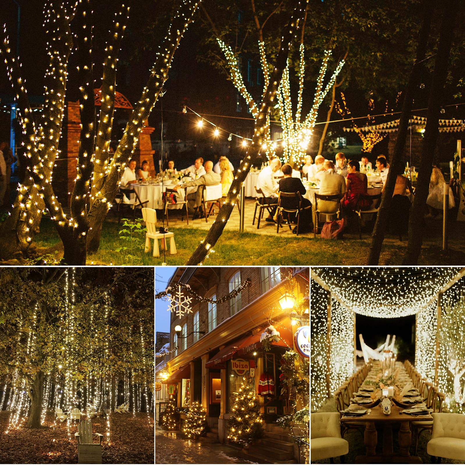 Dailyart 200 LED Fairy Lights Plug in - Warm White, Green Copper Wire, Remote & Timer, 10Ft, 8 Modes for Bedroom, Wedding, & Party Decor