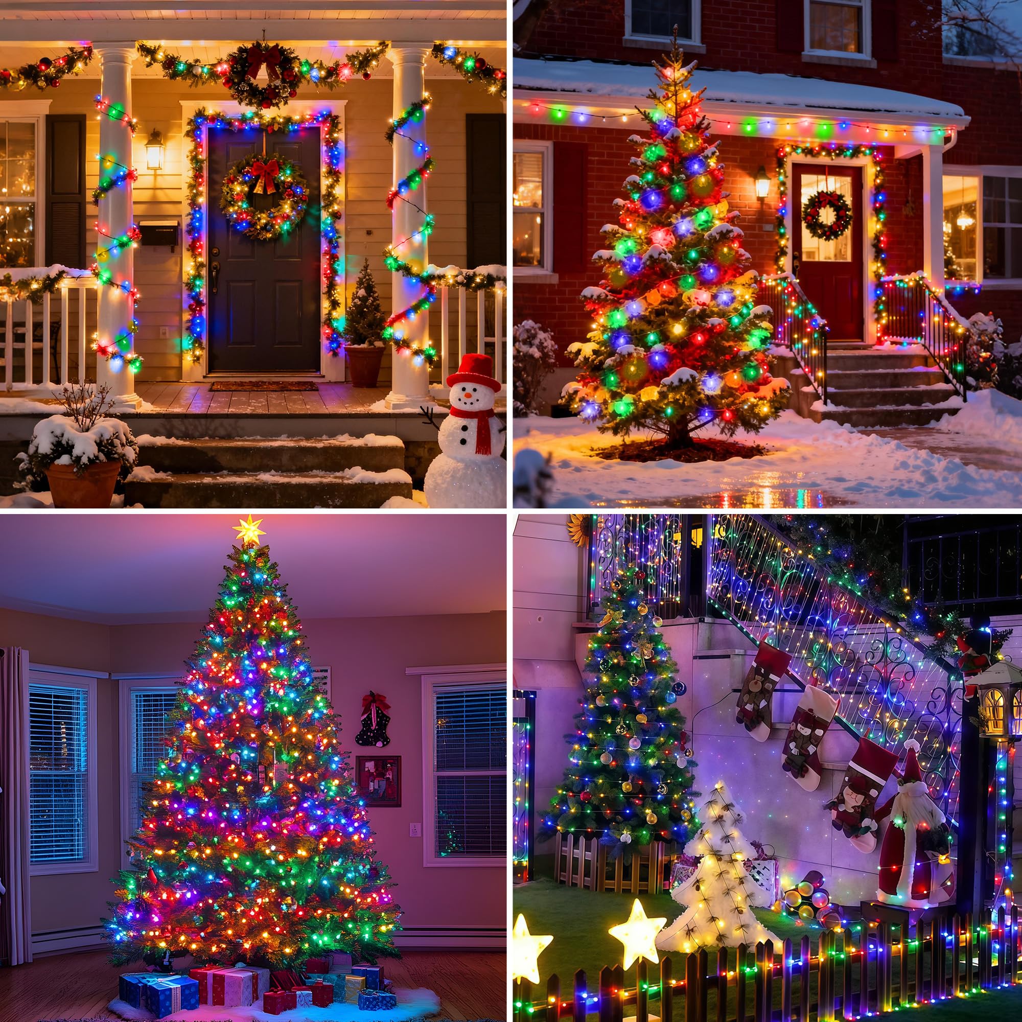 Banbanjo Solar Christmas Lights Outdoor 72Ft 200 Led Solar String Lights With 8 Modes  Waterproof Christmas String Light For Patio Garden Party Tree Proch  ding Holiday Xmas Decorations(Multicolor)