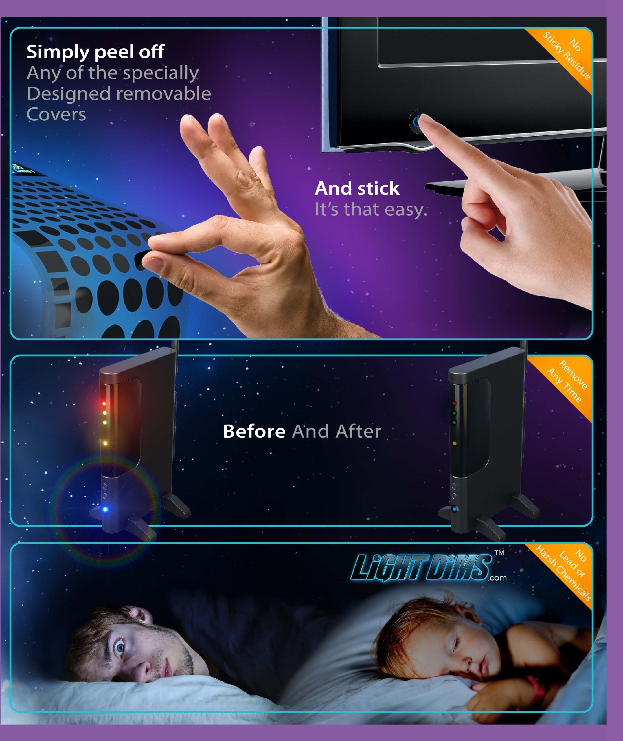 Light Dims Light Dimming Sheets - Grey Plastic Led Covers For Routers & Electronics, Dims 50-80%, 1 Count, Model 793573834232