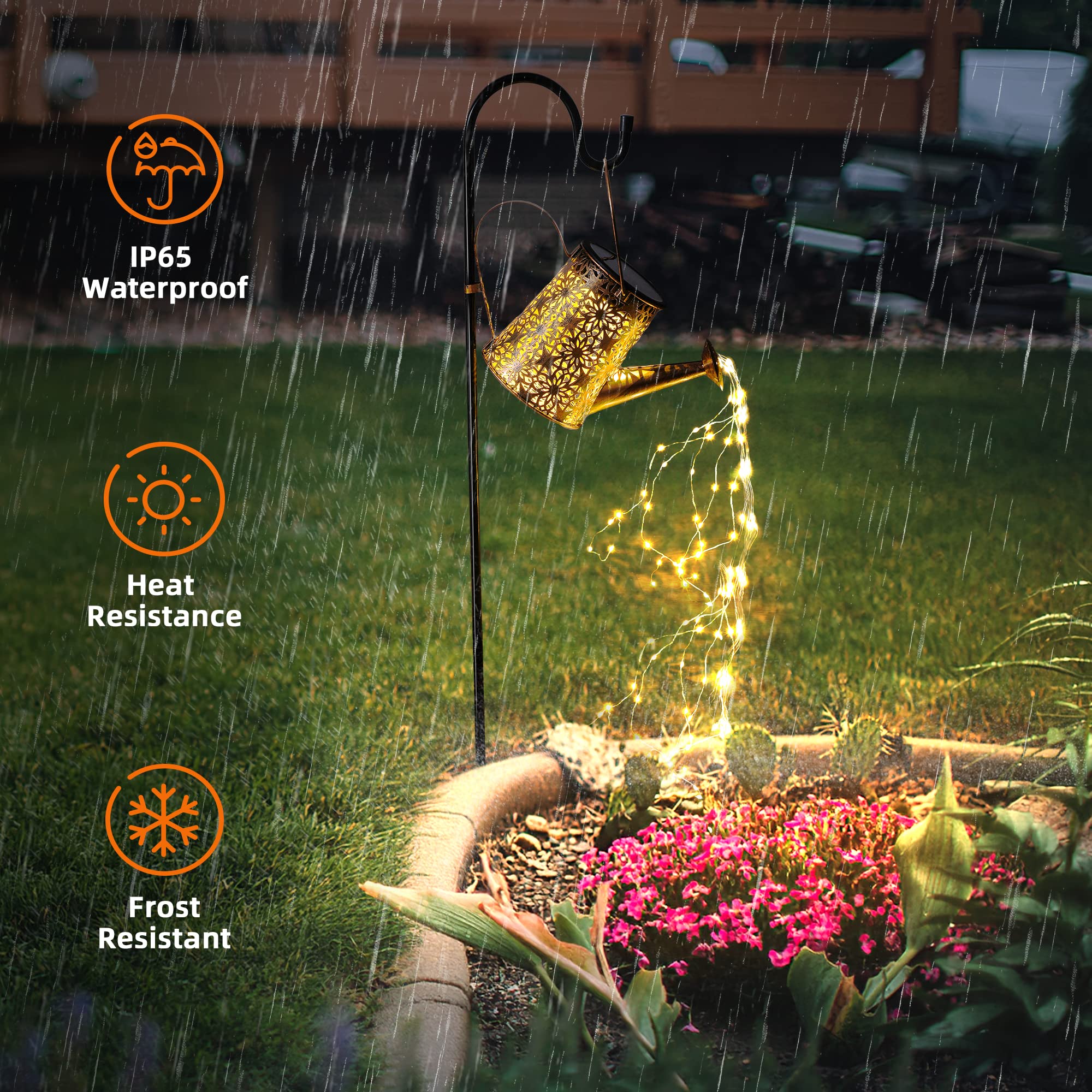 Otdair Solar Watering Can With Lights, Outdoor Garden Decor Waterproof Solar Garden Lights For Outdoor Pathway Yard Lawn Patio P