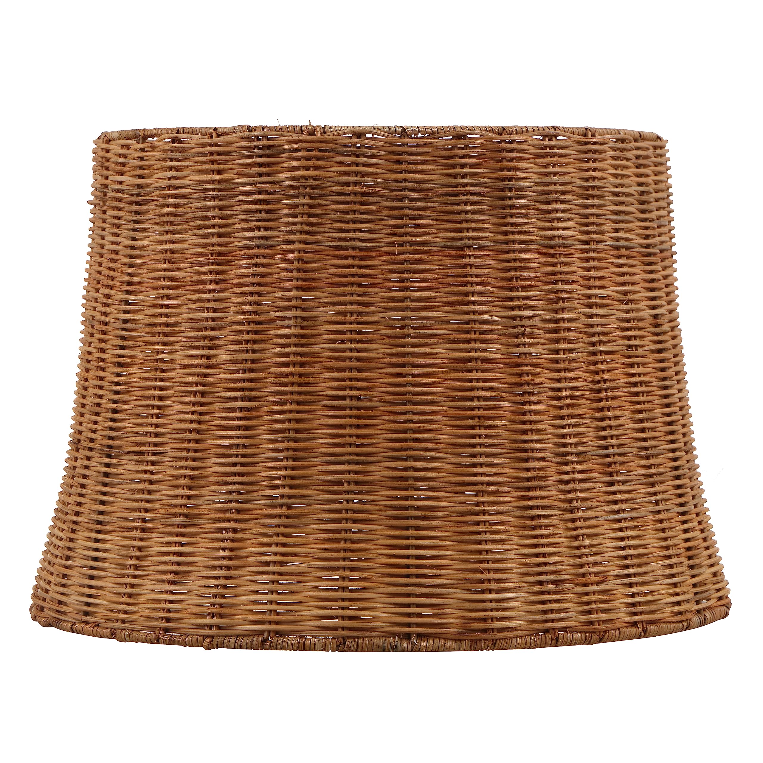 Aspen Creative 32993, Empire Spider Lamp Shade, Natural Rattan, 13'' Top X 16'' Bottom X 11-1/4'' Slant Height
