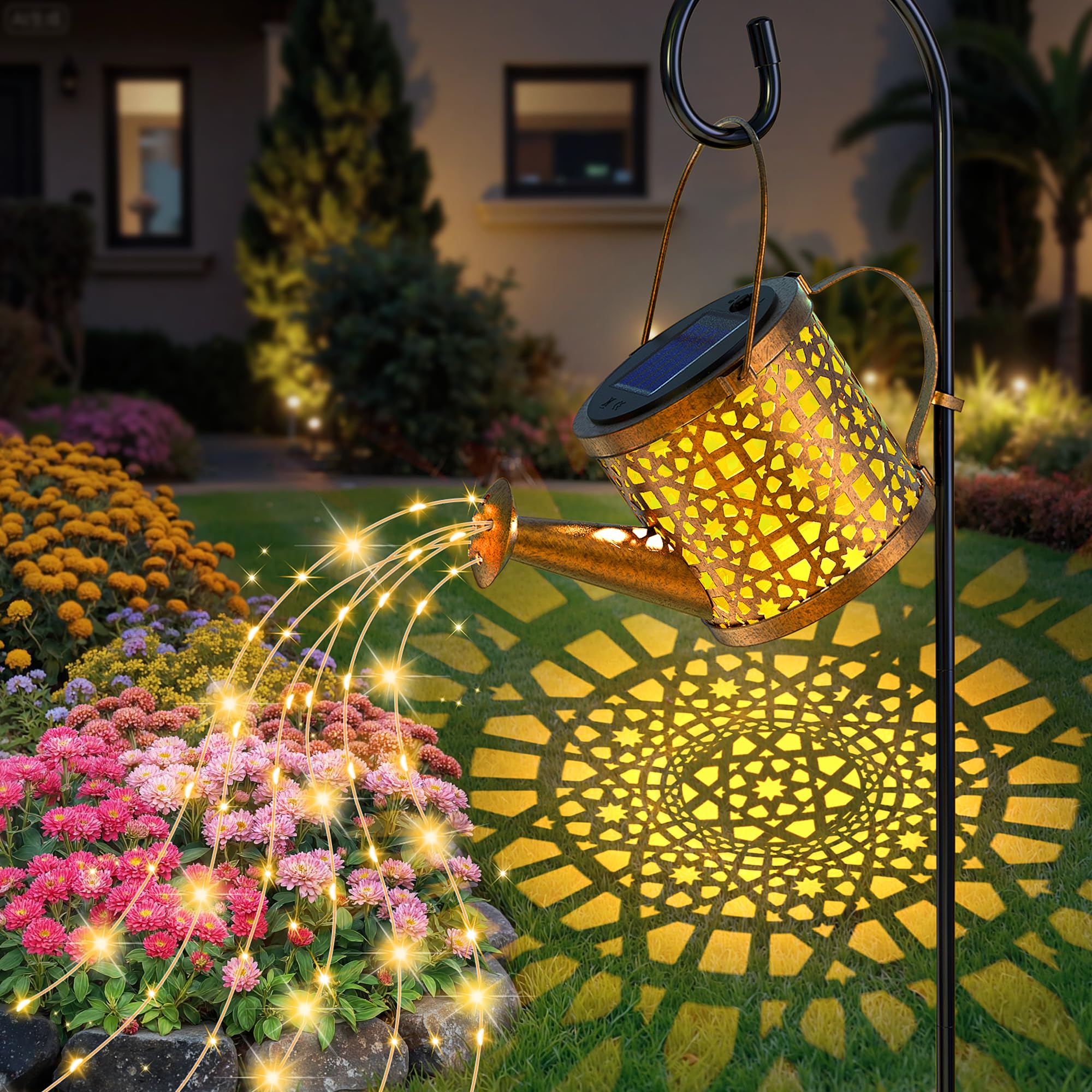 Solar Watering Can Lights Waterproof  Solar Lights Outdoor Decorative Garden Decor Metal Hanging Lights For Outside Patio Pathway Yard  Christmas Birthday Gardening Gifts