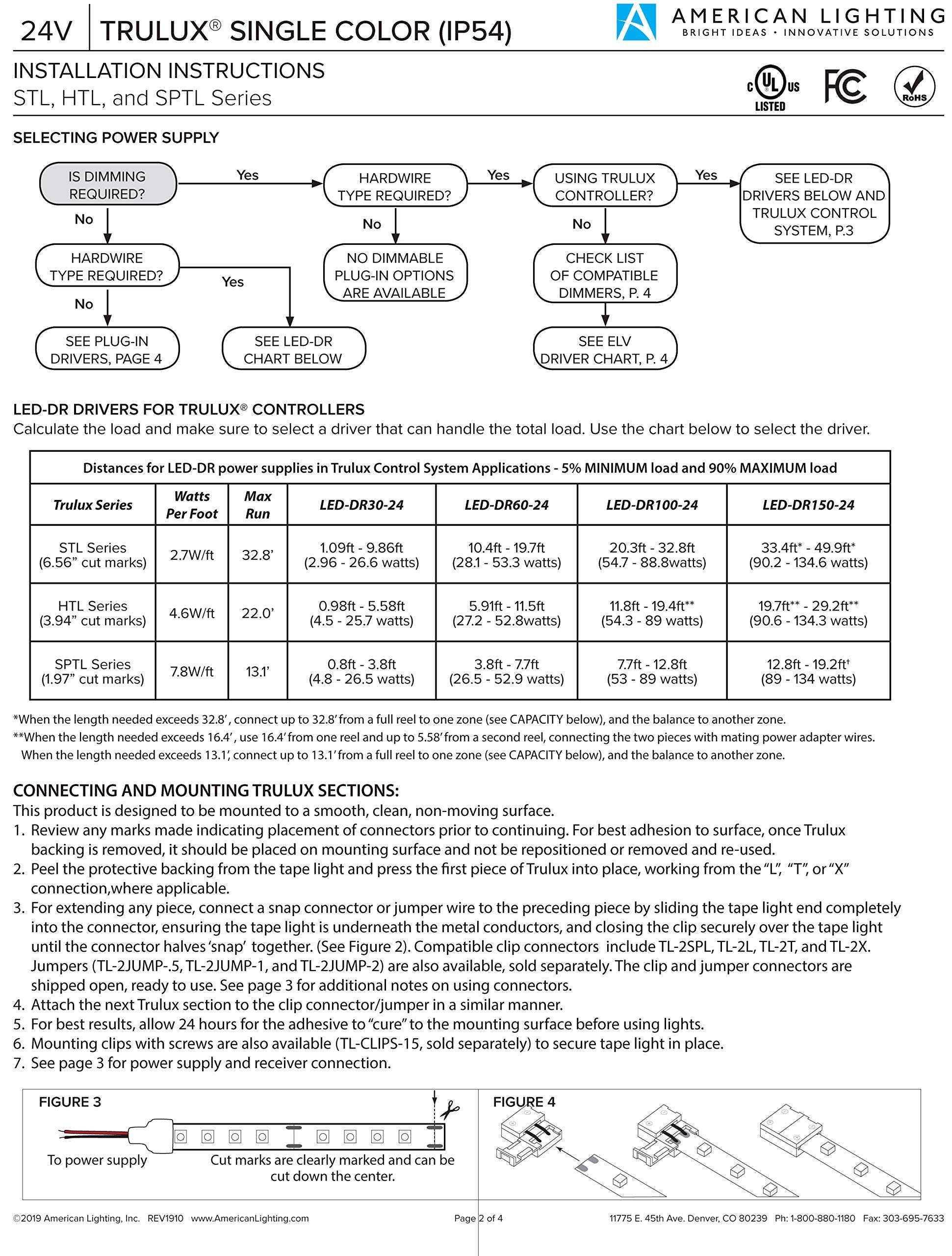 Trulux Ip54 Standard Grade Led Tape Light Reel, White 4000K, Reel - 32.8Ft, Stl-Wh-33