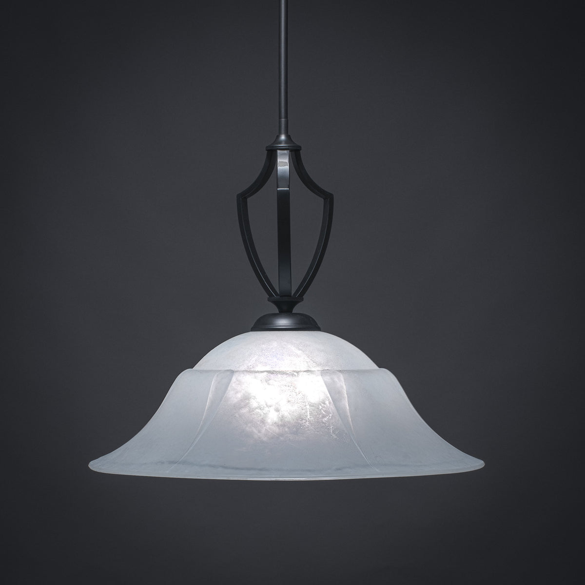 Zilo 1 Light Pendant in Matte Black (562-MB-53815)