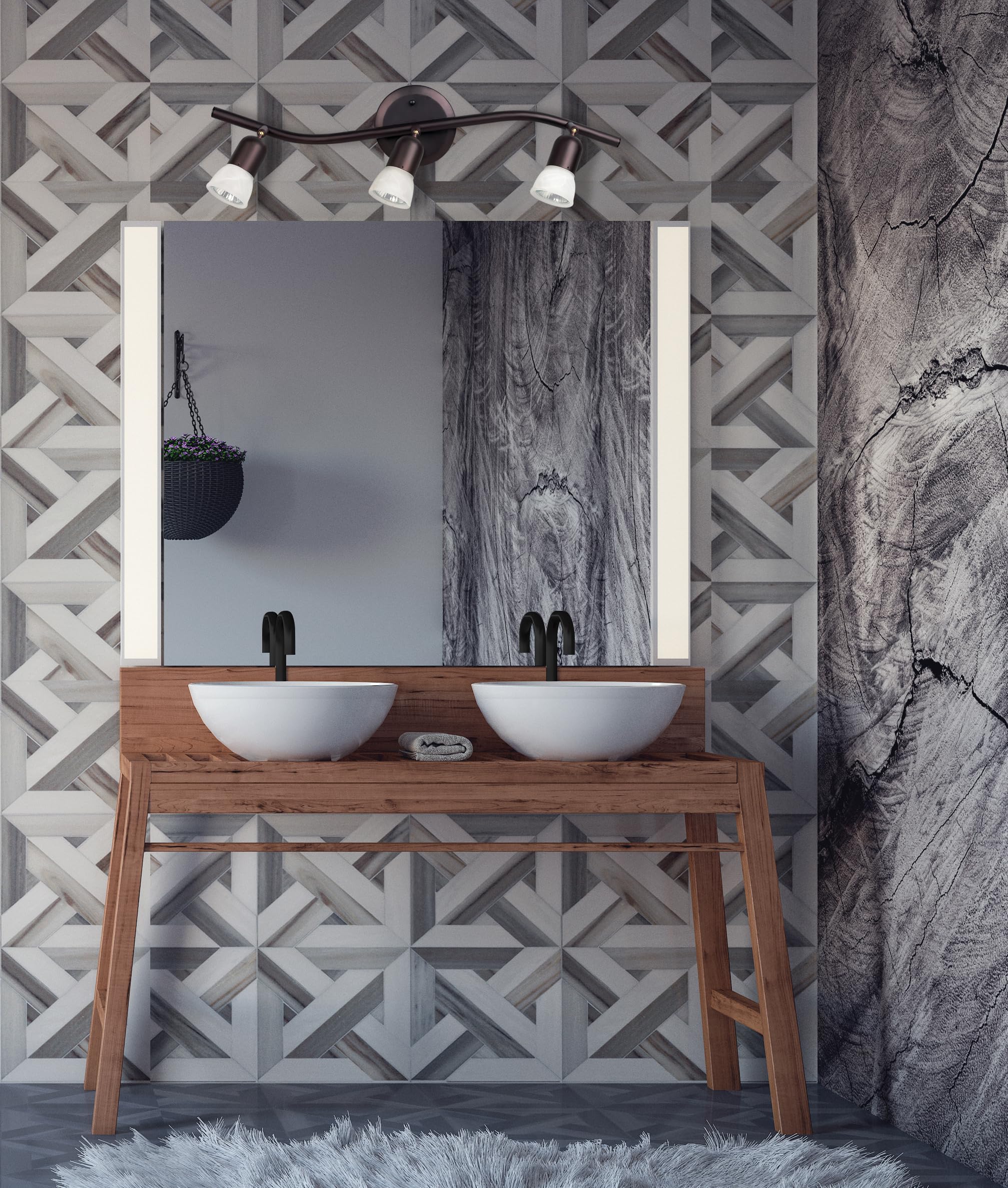 James 3-Light Track Lighting, Oil Rubbed Bronze, Adjustable Alabaster Glass Shades, 50W G10 Compatible, 23 Inch Wide, Modern Ind