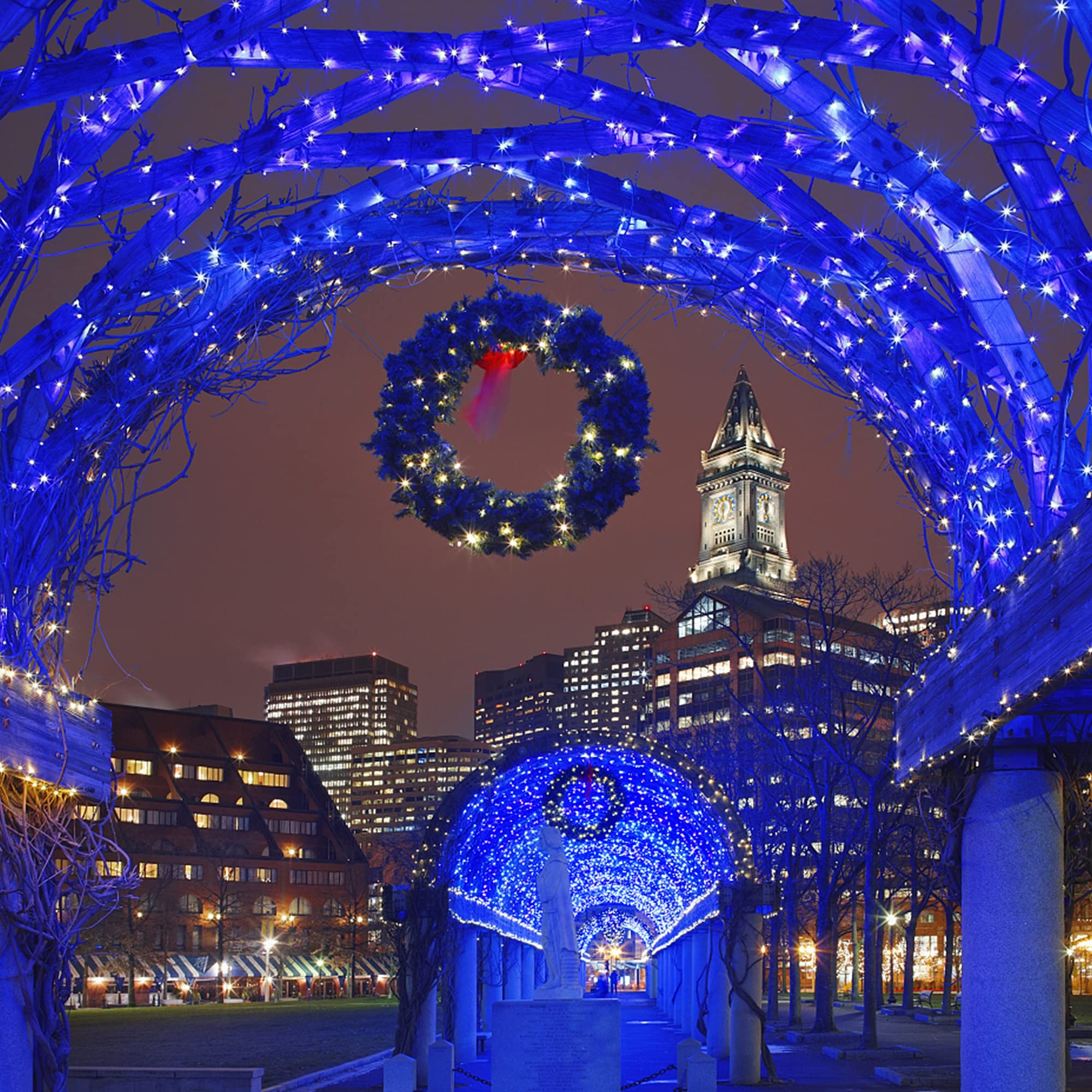 HOME LIGHTING 66ft Christmas Mini Lights, 200 LED, 8 Modes, Blue Wire, Model HB-200COI