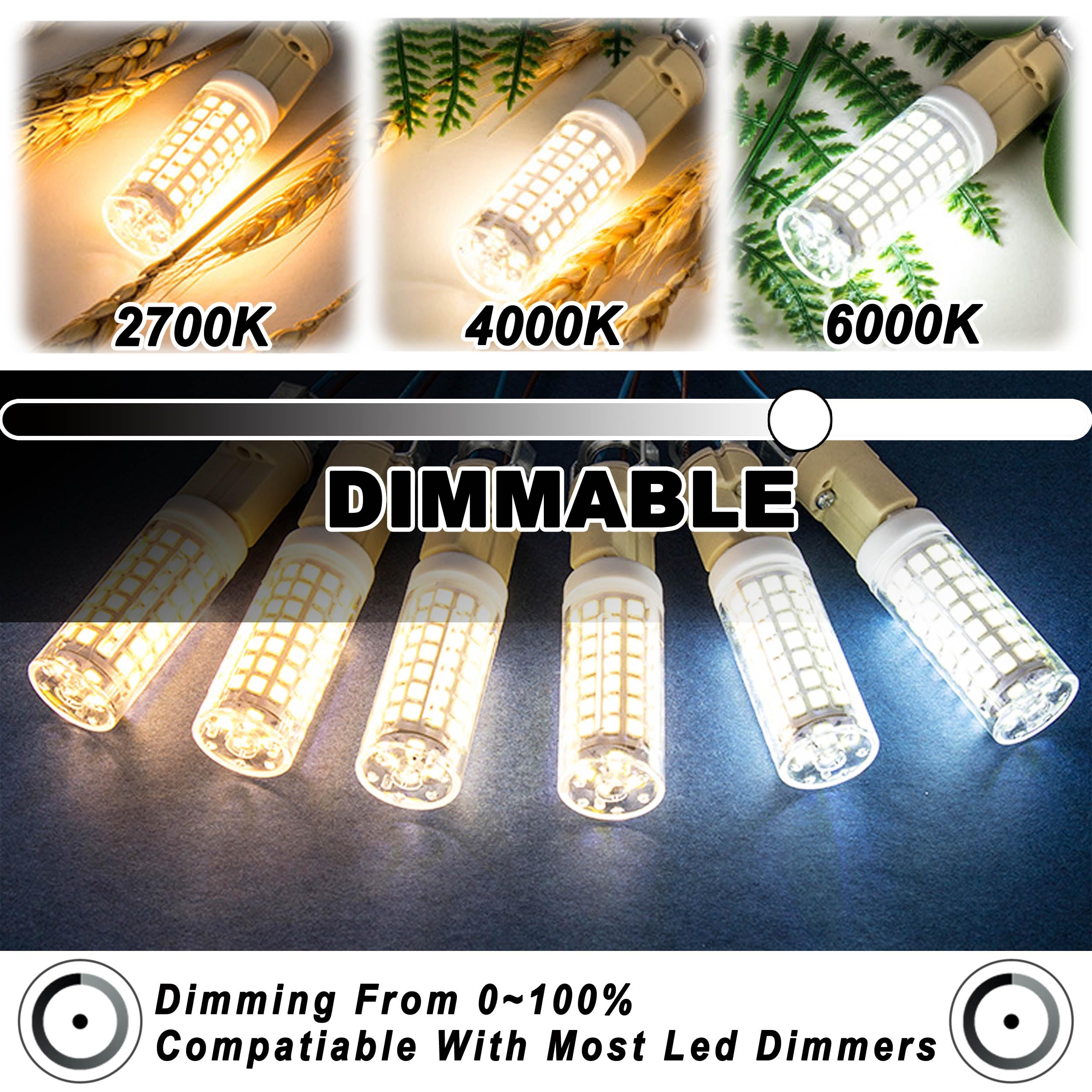 ALIDE E11 LED Bulbs Dimmable 5W 500lm 4000K Natural White T3/T4 Mini Candelabra Base, 50W Halogen Equivalent, 4