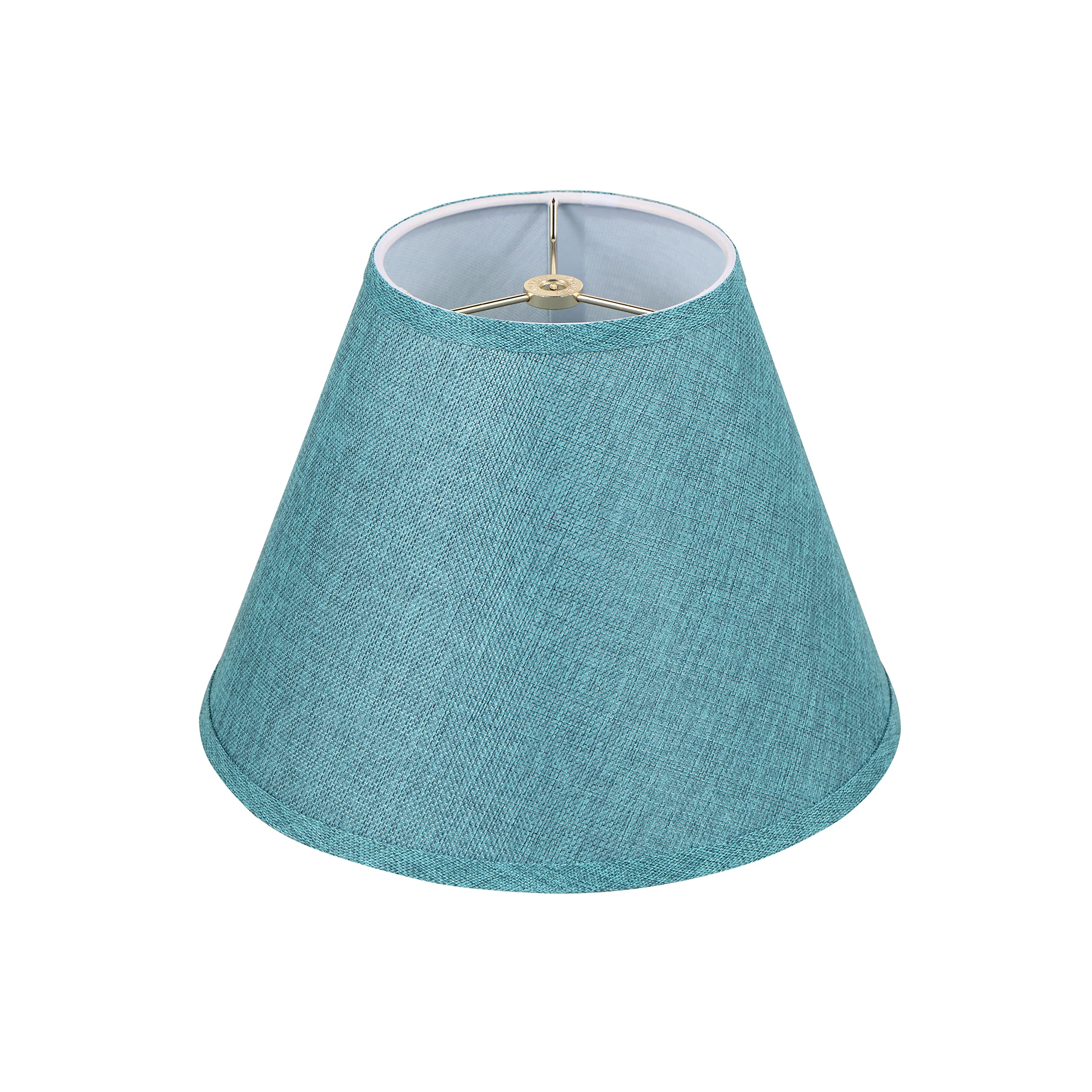 Aspen Creative 32078A, Hardback Empire Transitional Spider Teal Lamp Shade, 6&quot; Top x 12&quot; Bottom x 9&quot; Slant