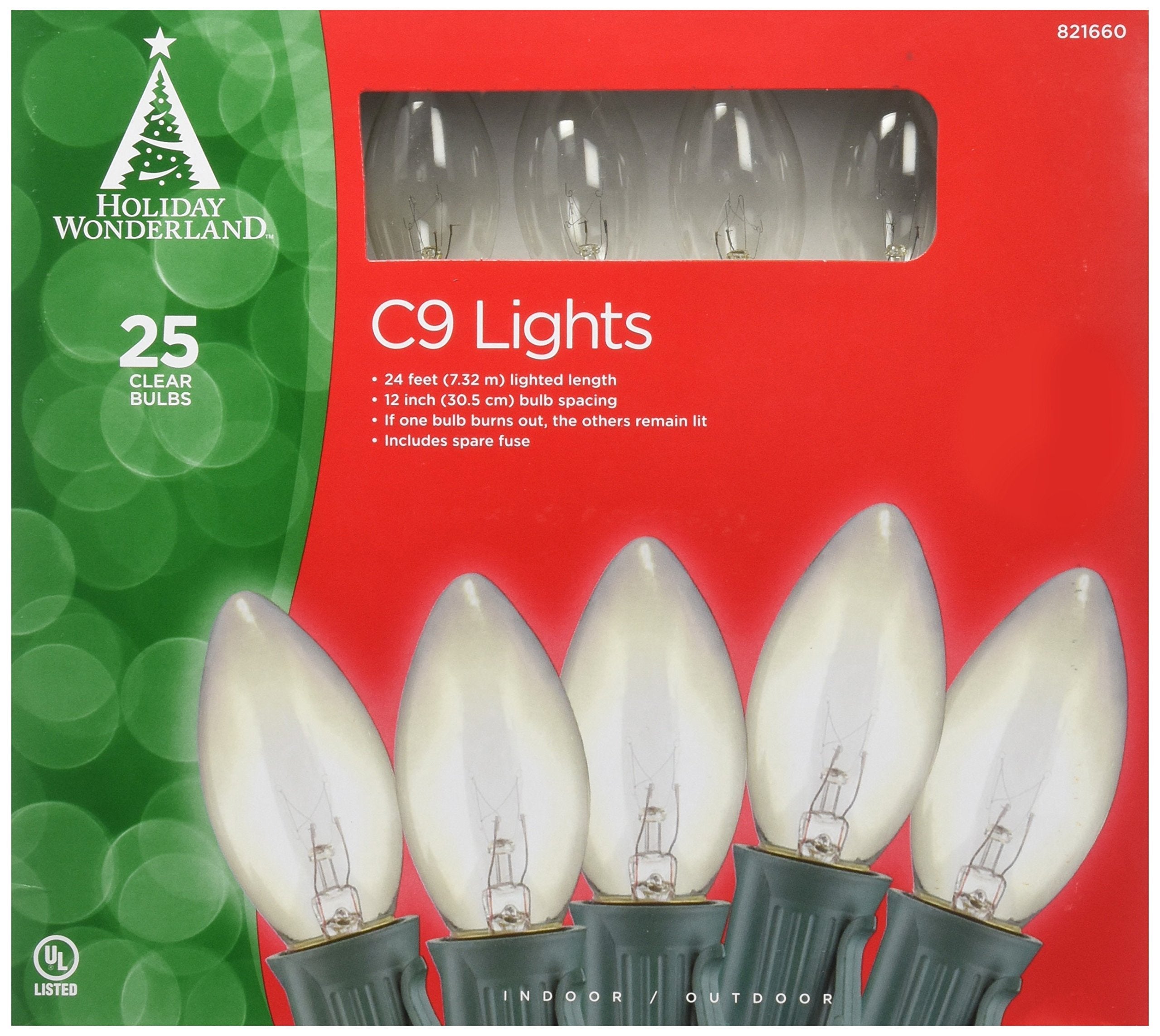 NOMA/INLITEN-IMPORT 925C-88 HW 25 Light C9 Clear Light Set