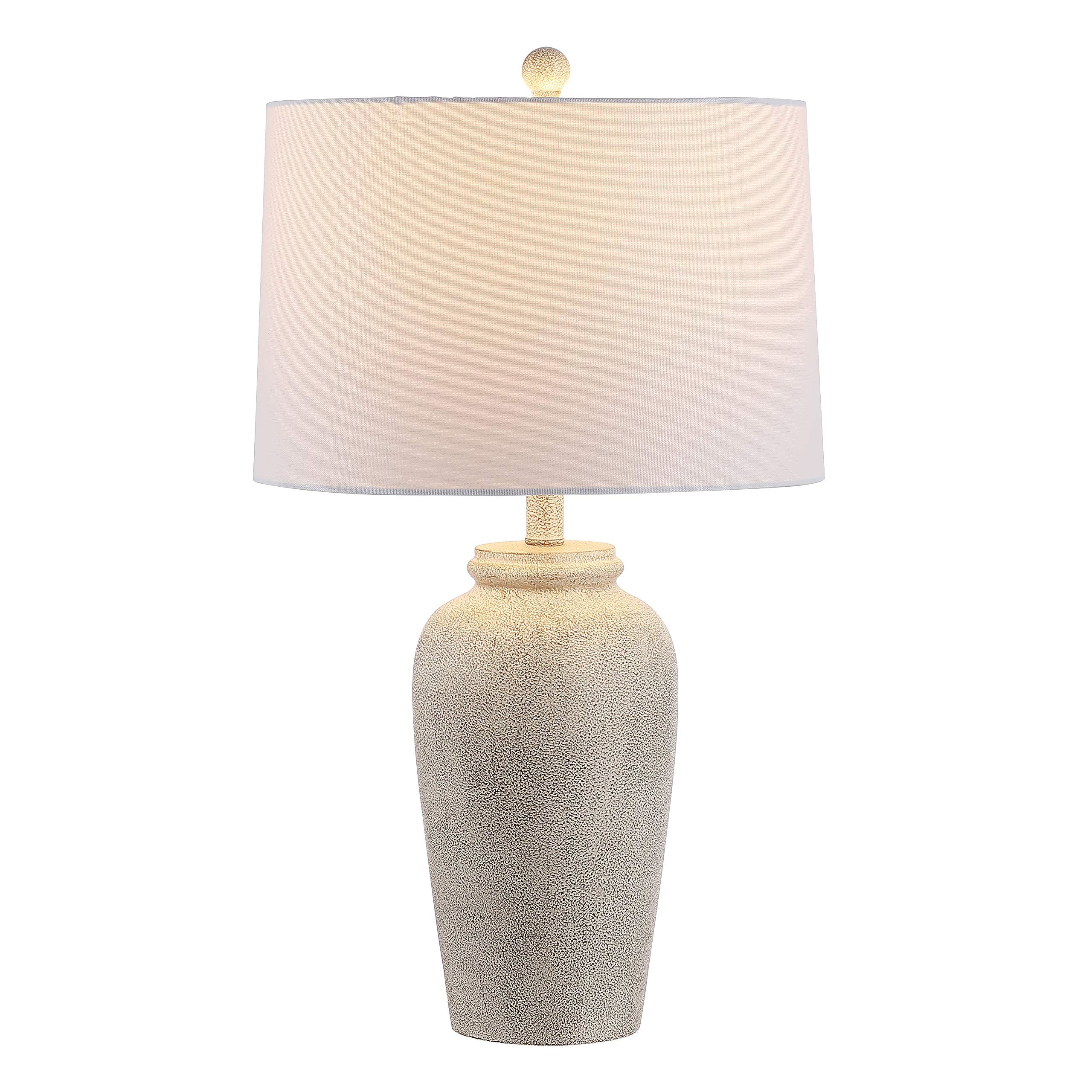 SAFAVIEH Lighting Collection Sabrin Modern Cream 26-inch Bedroom Living Room Home Office Desk Nightstand Table Lamp (LED Bulb In