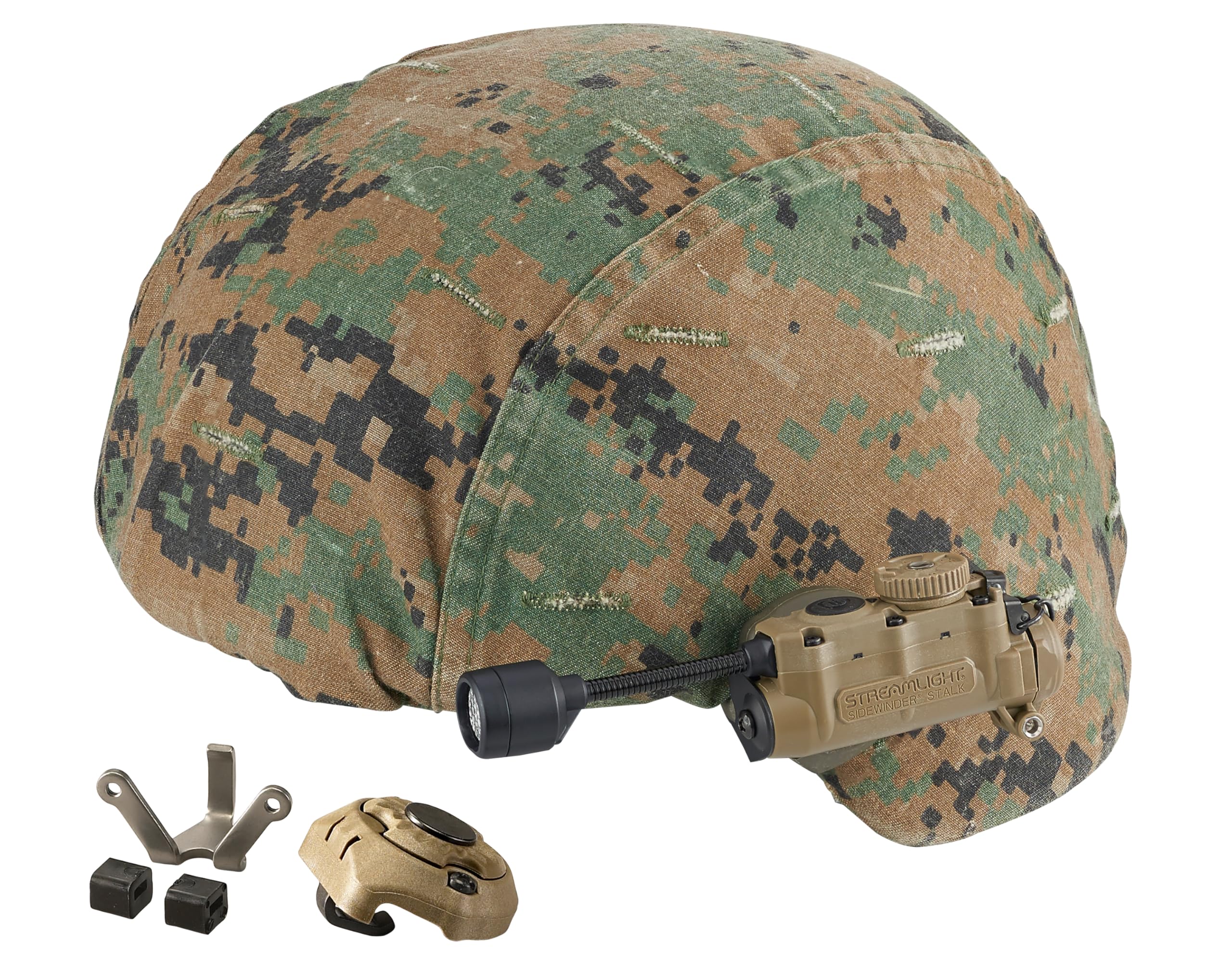 Streamlight 14308 Sidewinder Stalk 76-Lumen Tactical Helmet Lightwith Flexible Stalk, Includes Batteries, Helmet Clip, E-Mount, Coyote