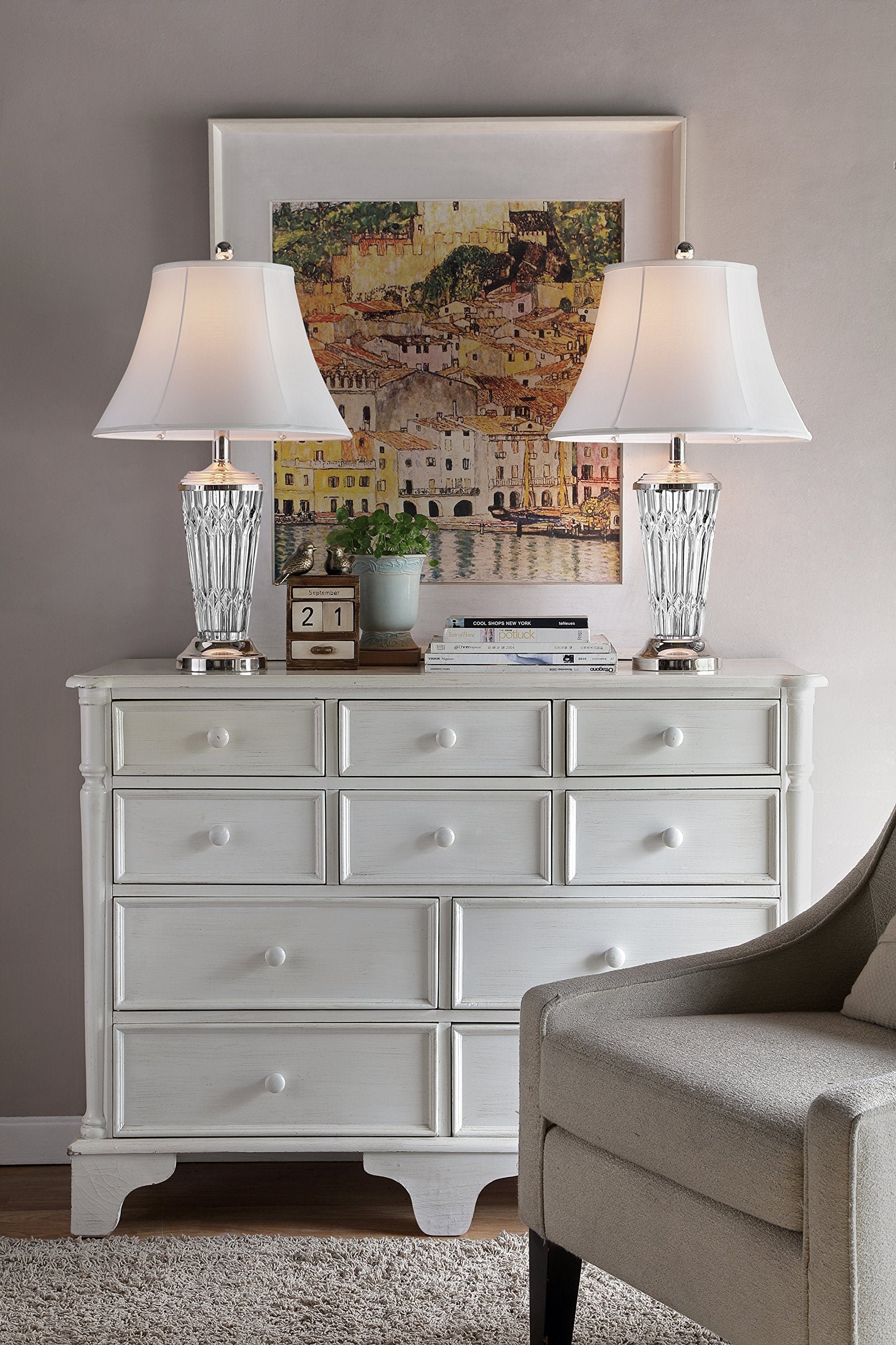 OK Lighting OK-5719-21 26.5 H Portia Table Lamp Set