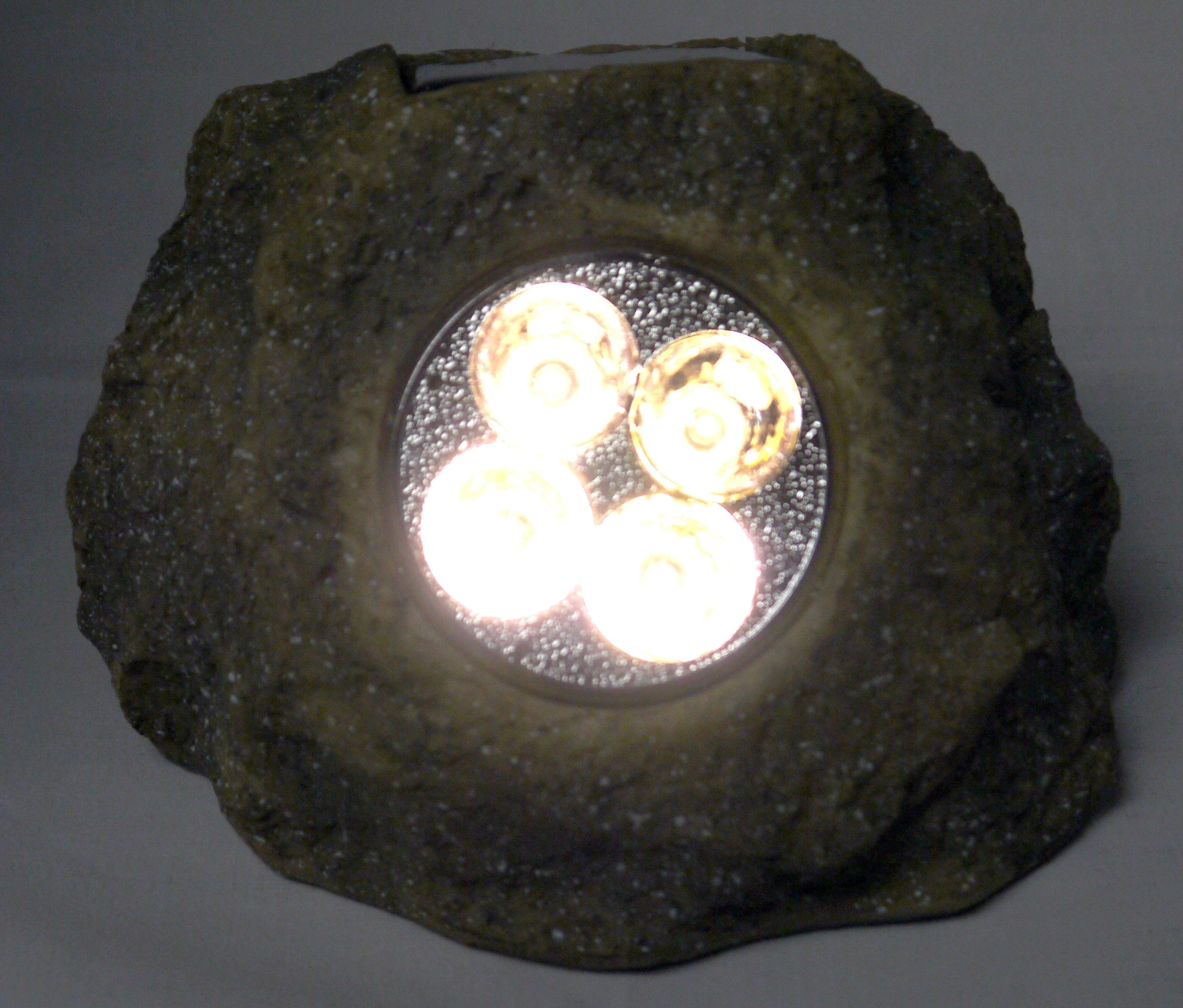 Homebrite Solar 33847/4 Power Spot Lights Solar Spotlight, Grey Rock