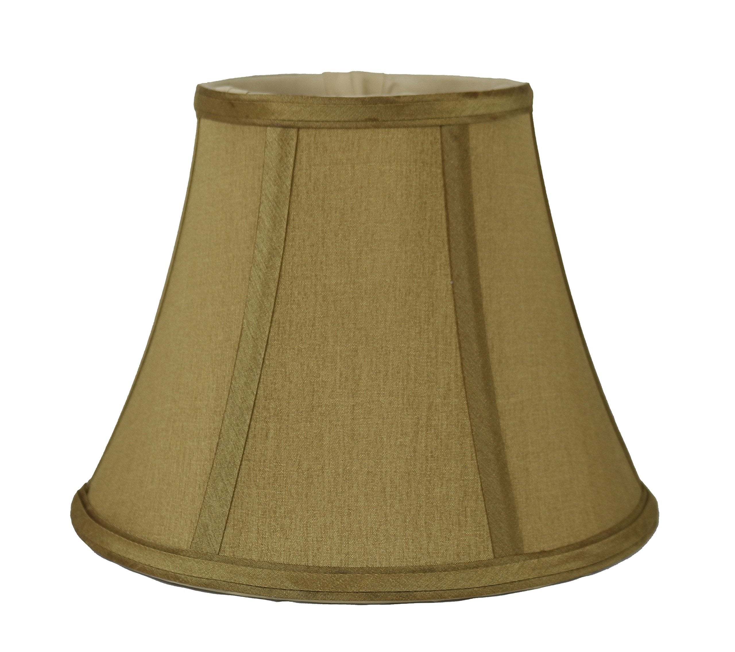 Urbanest Softback Bell Lampshade, Faux Silk, 5X9X7, Gold, Spider Fitter