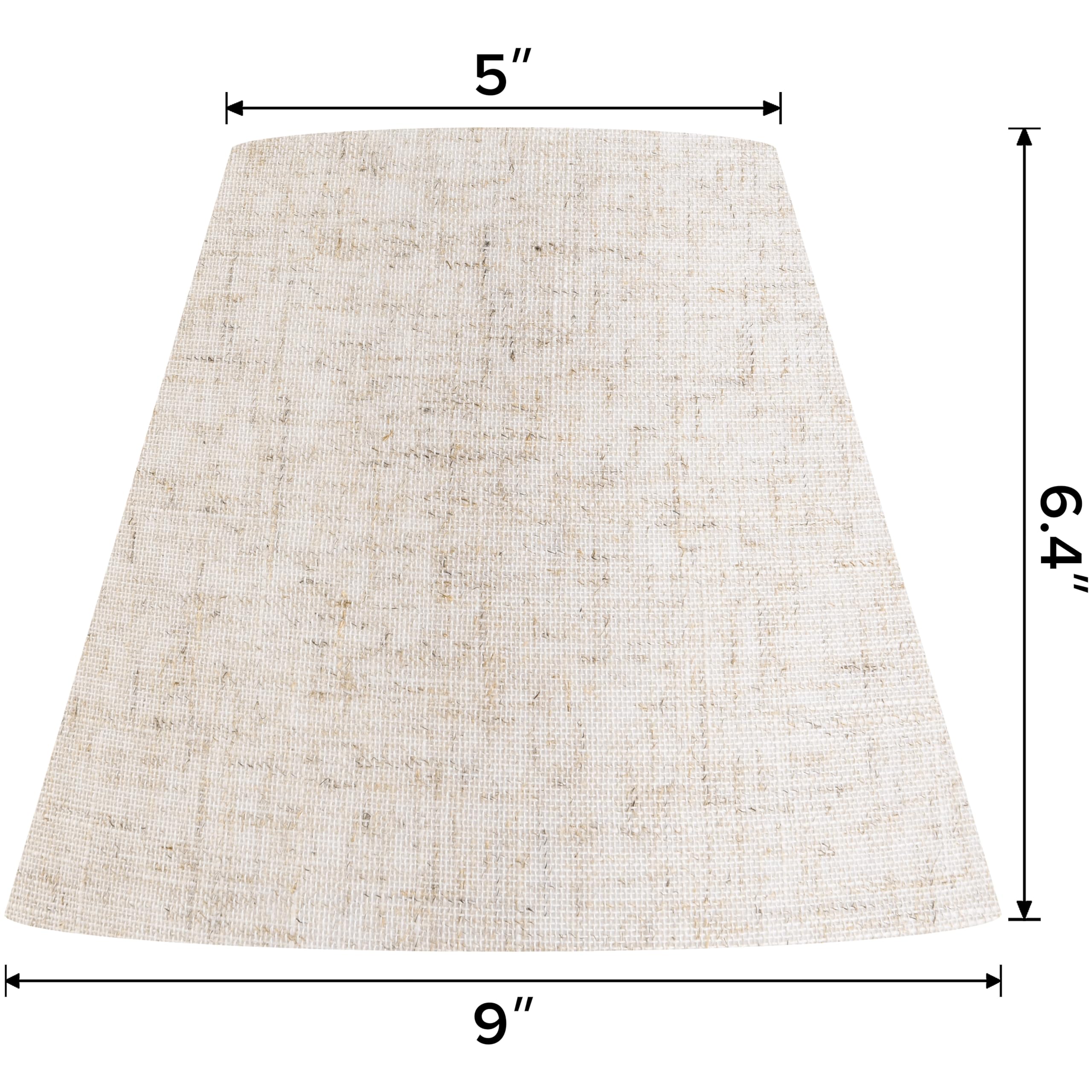 Goso 5 * 9 * 6.4Inch(Spider) Beige Bell Lamp Shades Set Of 2 Small,Rustic Lampshades For Table Lamps,Wall Mount- Natural Fabric