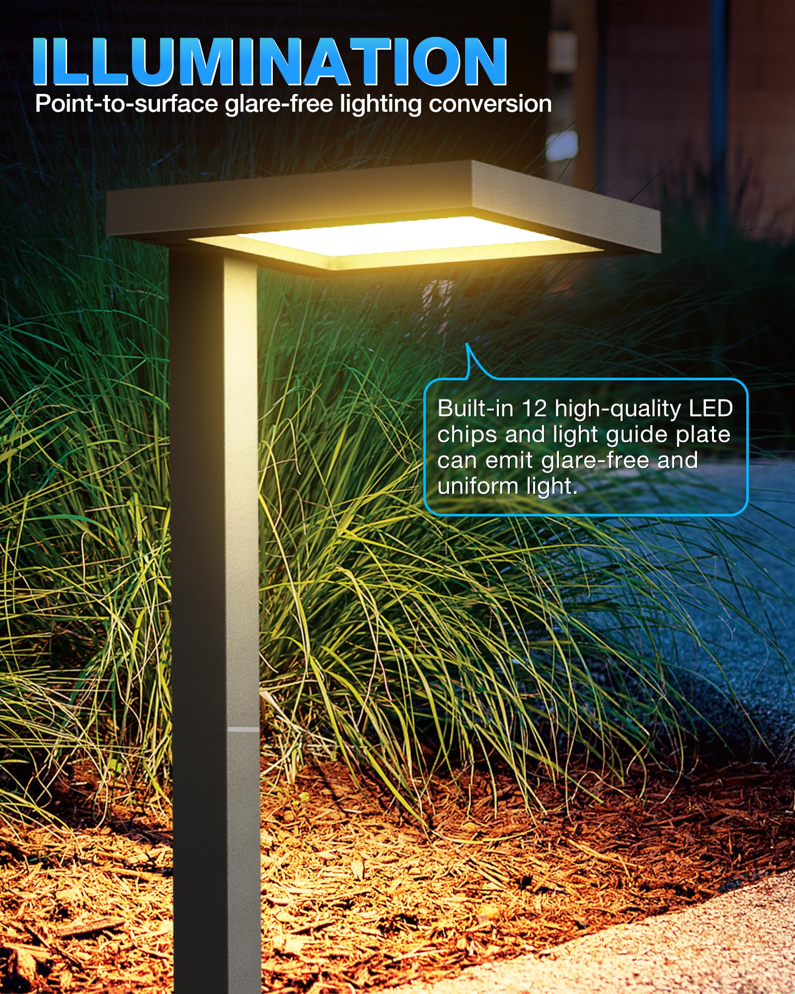 Sunvie Led Low Voltage Pathway Lights Wired 3000K Anti Glare Low Voltage Landscape Lighting Waterproof Path Lights Low Voltage L