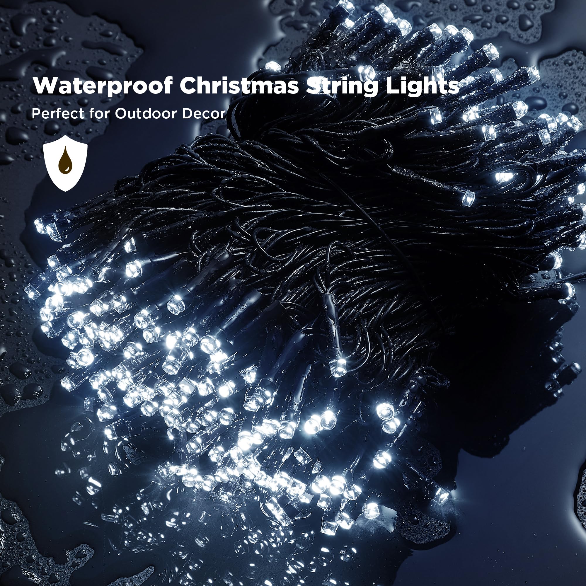 Wbao Christmas Lights Indoor Outdoor 500Led 174Ft  Super Bright Led Christmas String Lights With Ul Certified  8 Lighting Modes  Timer  Memory & Waterproof For Trees  Patio  Party Decor  Cool White