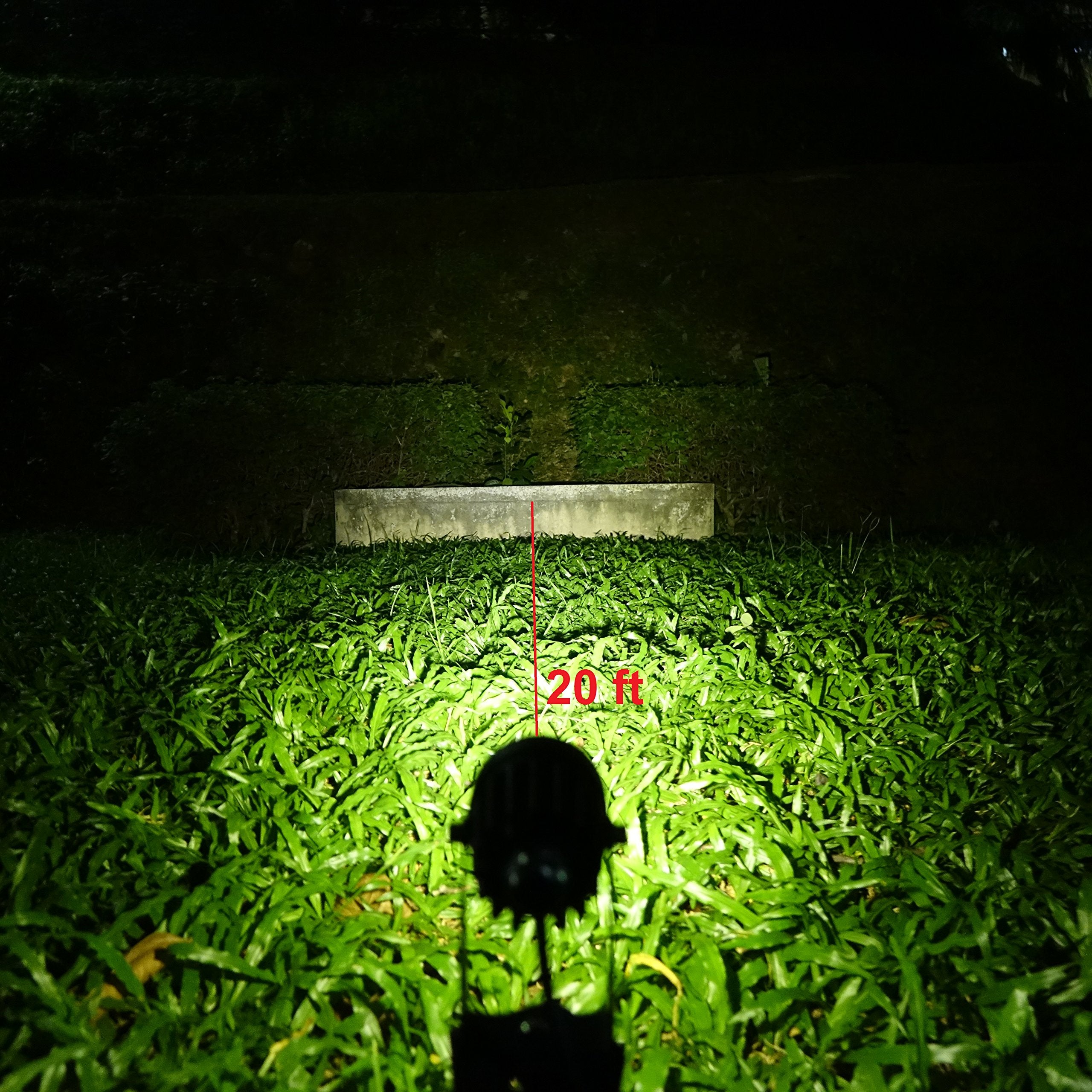 Solar Light Mart Mini 50X LED Spotlight - Warm White, Black, Aluminium, 60-100 Lumen for Outdoor Garden & Landscape Lighting