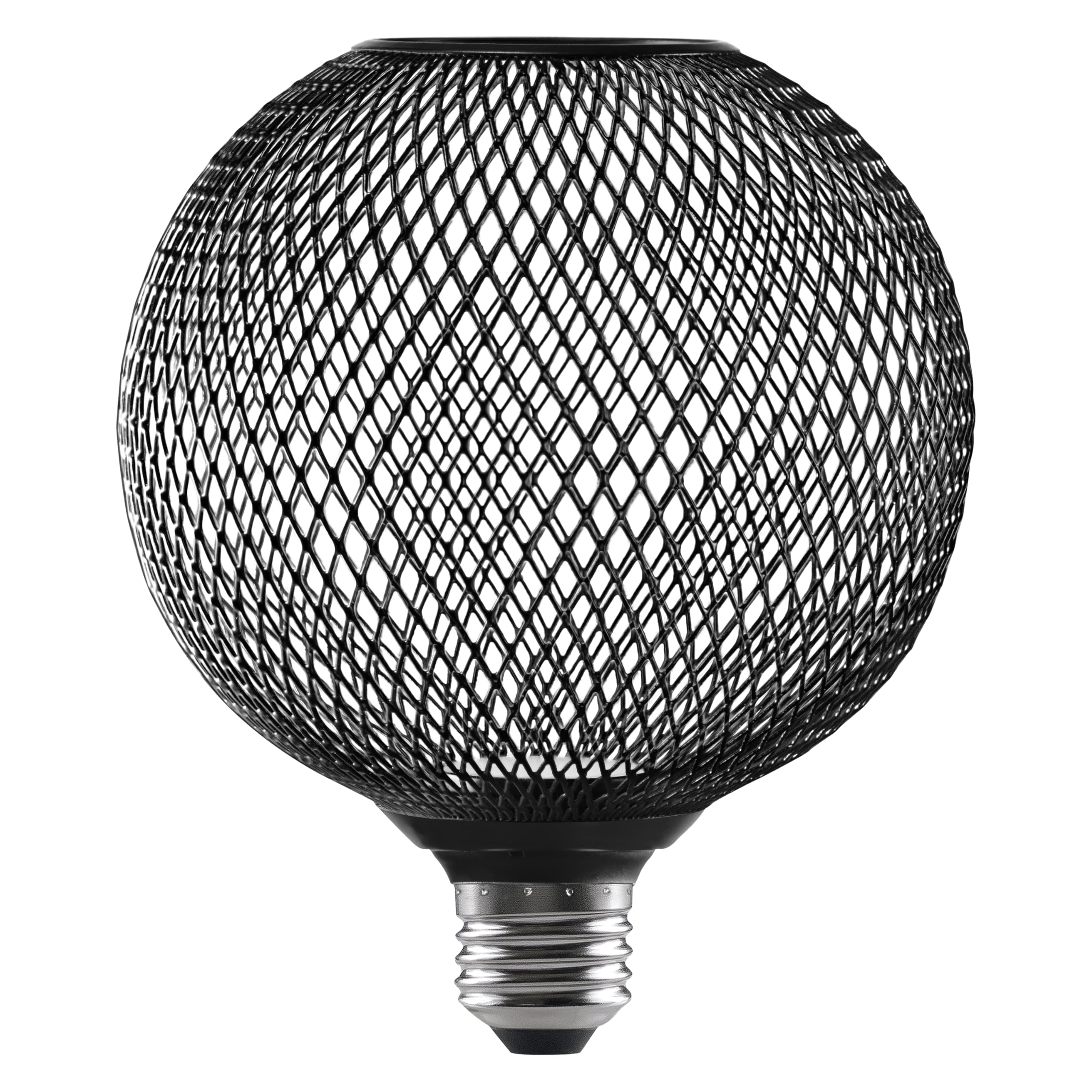 Sylvania LED Glass Lamp with Round Black Mesh Design, 3.5W, E26 Medium Base, 300 Lumens, 3000K, Warm White, for Living Rooms/Hal