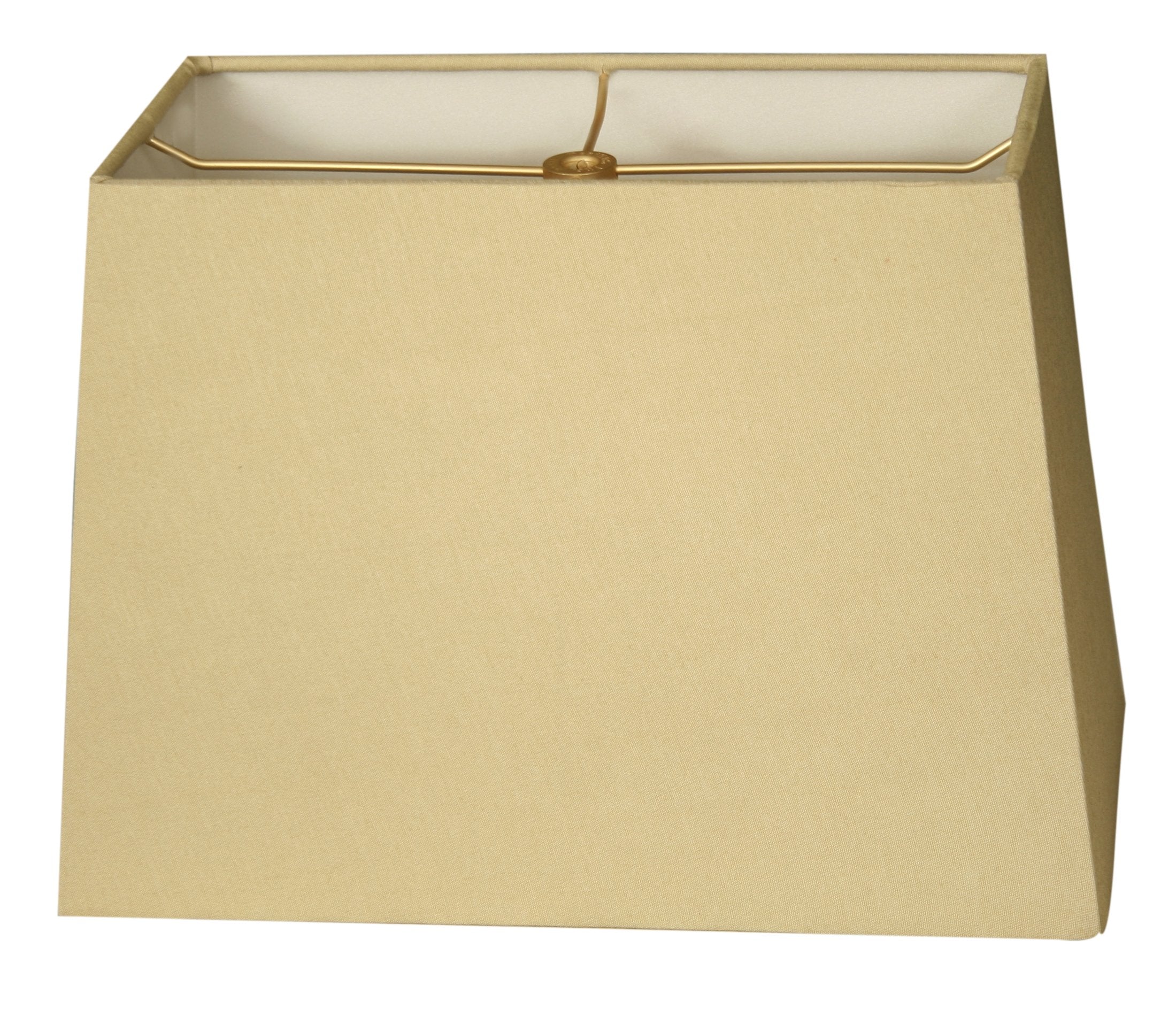 Royal Designs Rectangle Hardback Lamp Shade, HB-613-16AGL, Fabric, Antique Gold, (7x14) x (9x16) x 11