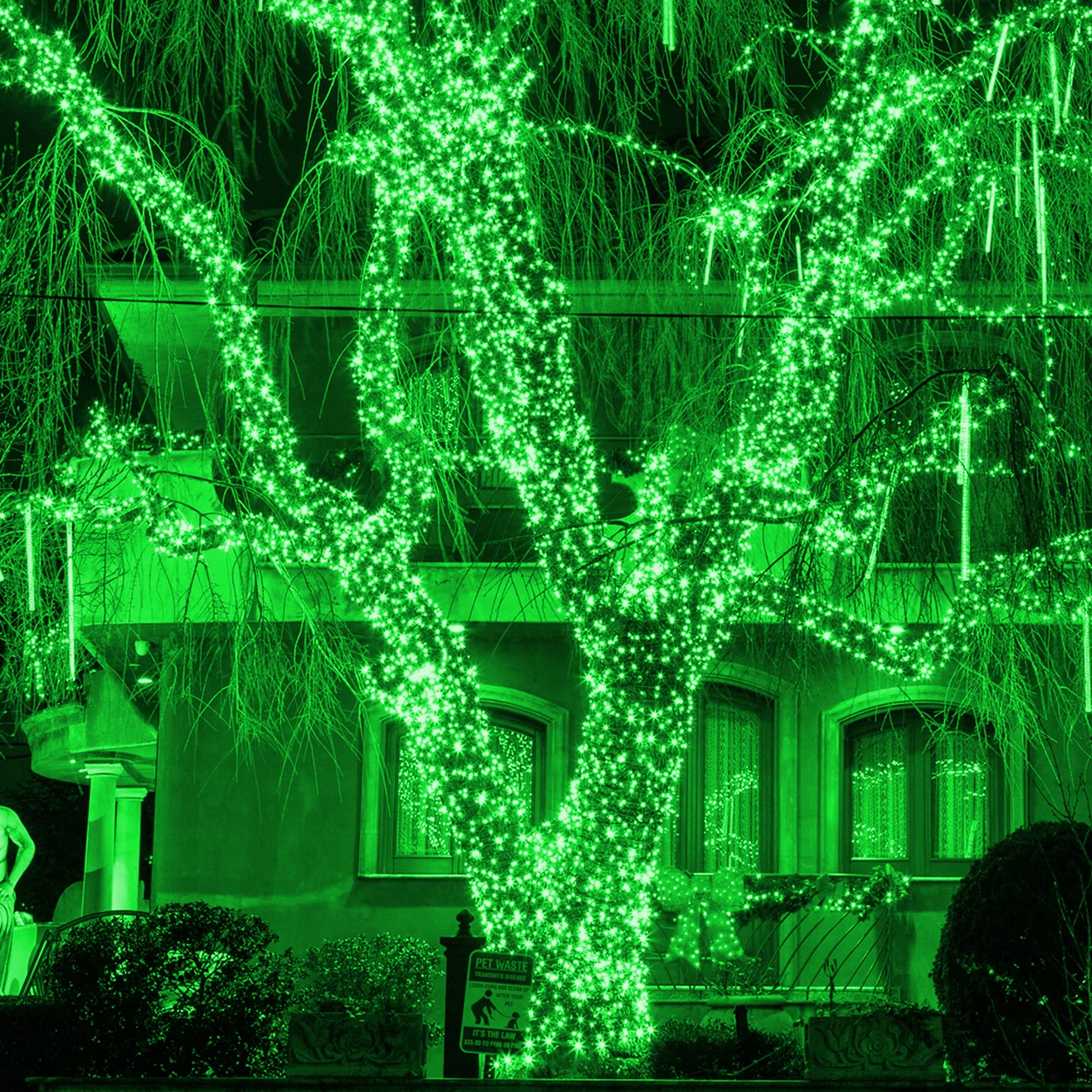 Tw Shine Green 200 Led 66Ft Outdoor Halloween Lights, Waterproof Christmas Lights, Indoor Decoration