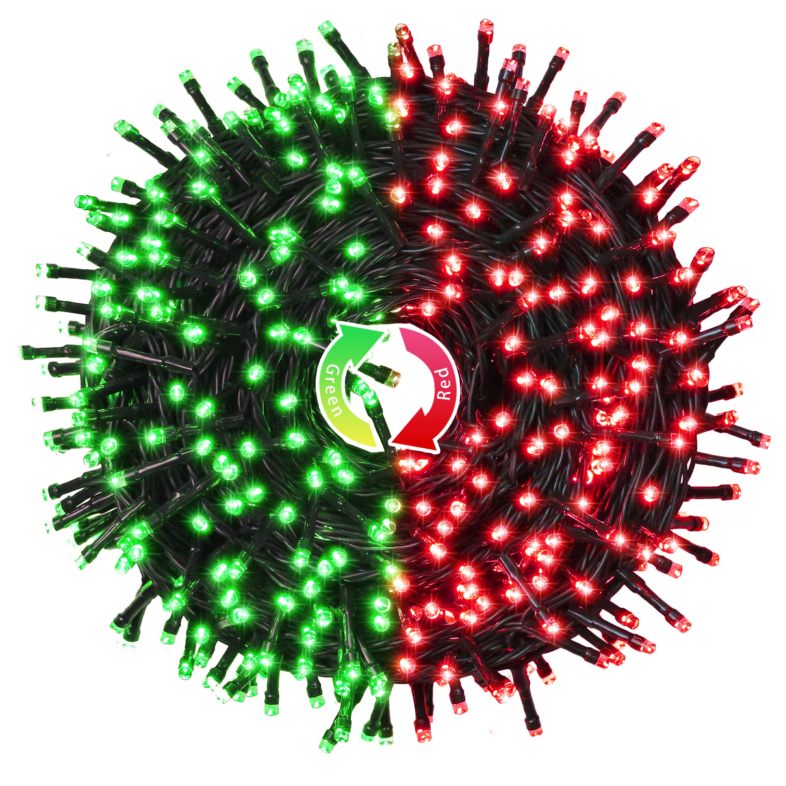 Jmexsuss 91.5Ft 250 Led Color Changing Halloween String Lights, 15 Modes Red & Green Halloween Lights Outdoor Waterproof With Music Modes, Remote Control Halloween Tree Lights For Halloween Decoration
