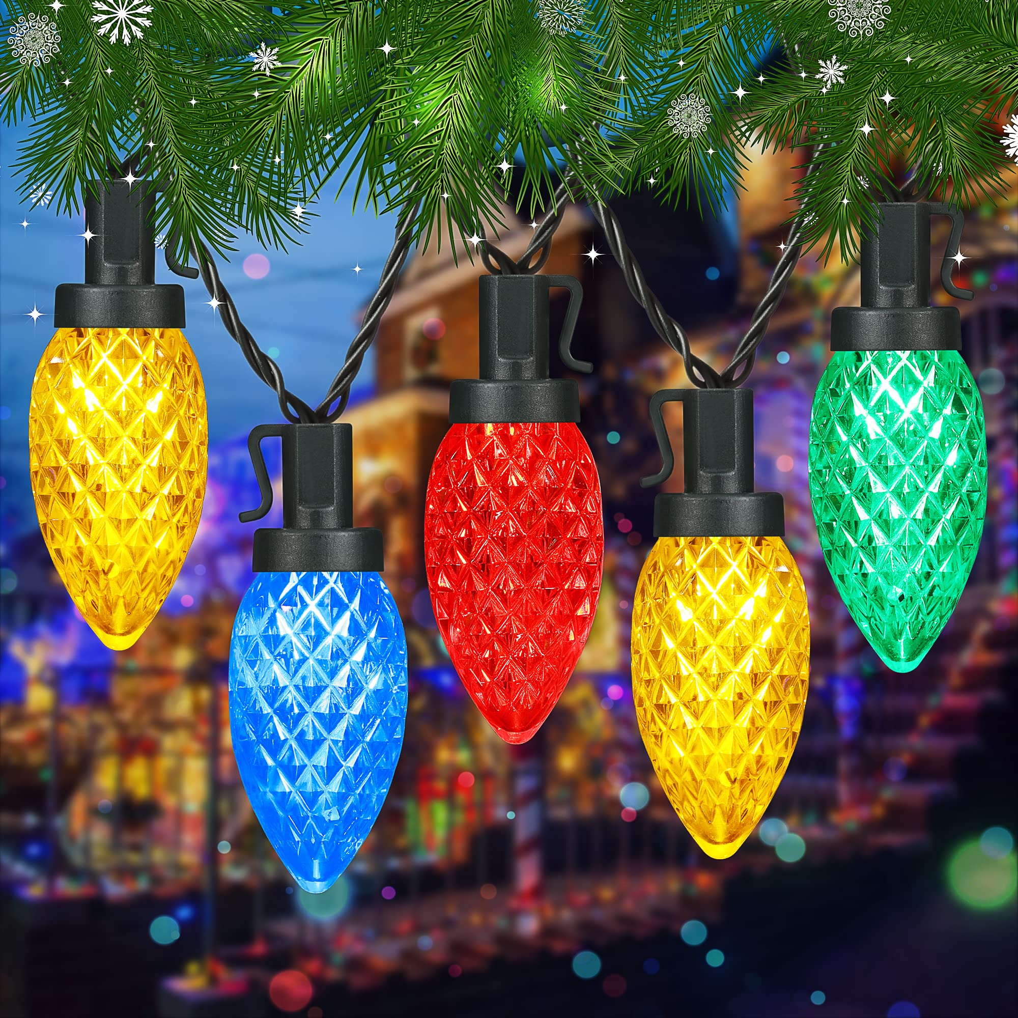 Toodour Halloween String Lights, 131ft, 350 LED, Purple, 8 Modes, Timer, Connectable Outdoor Decor, Model LED08230350