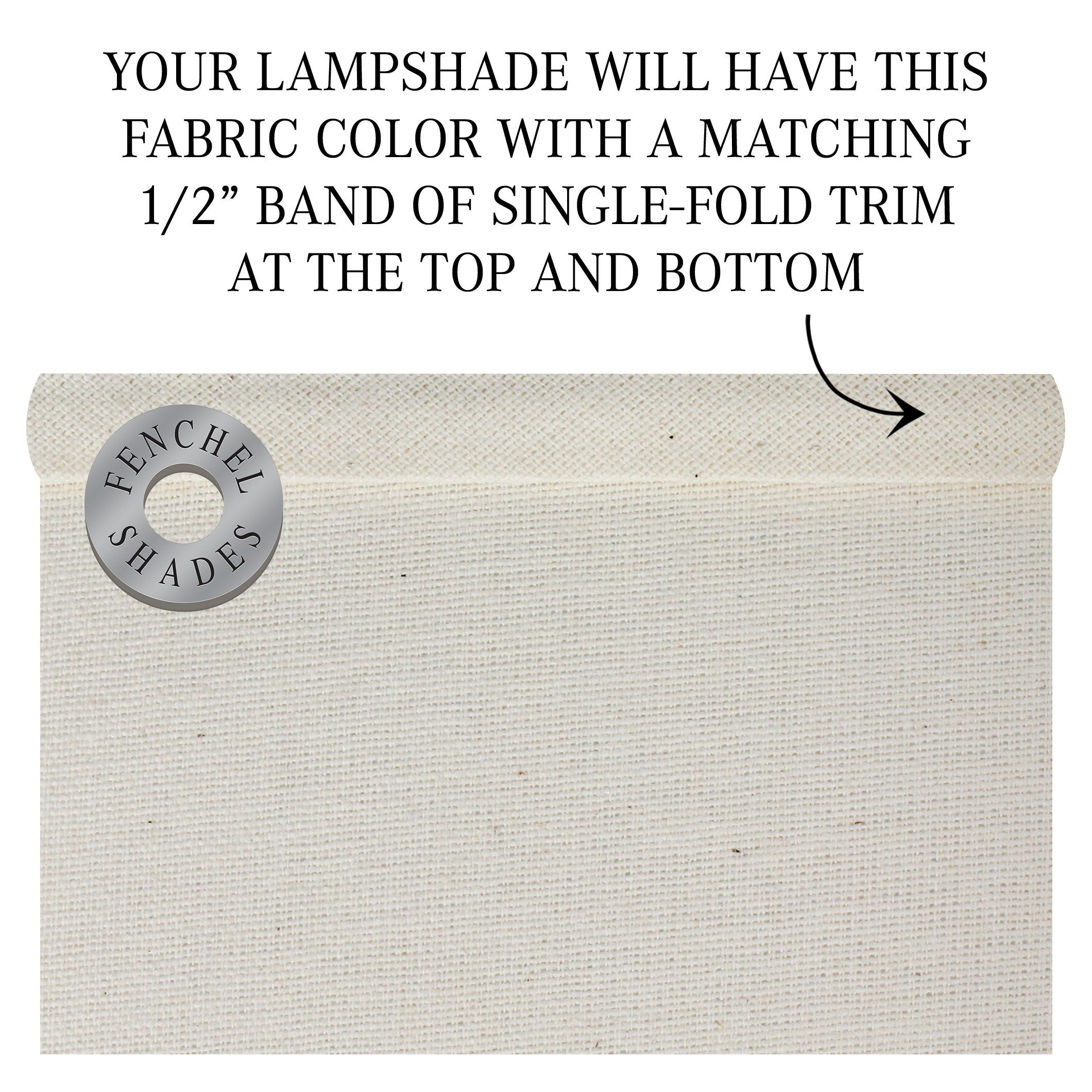 FenchelShades.com Drum Lampshade, 12" Diameter x 17" Height, Retro Rustic Beige Homespun, Hardback, USA Made