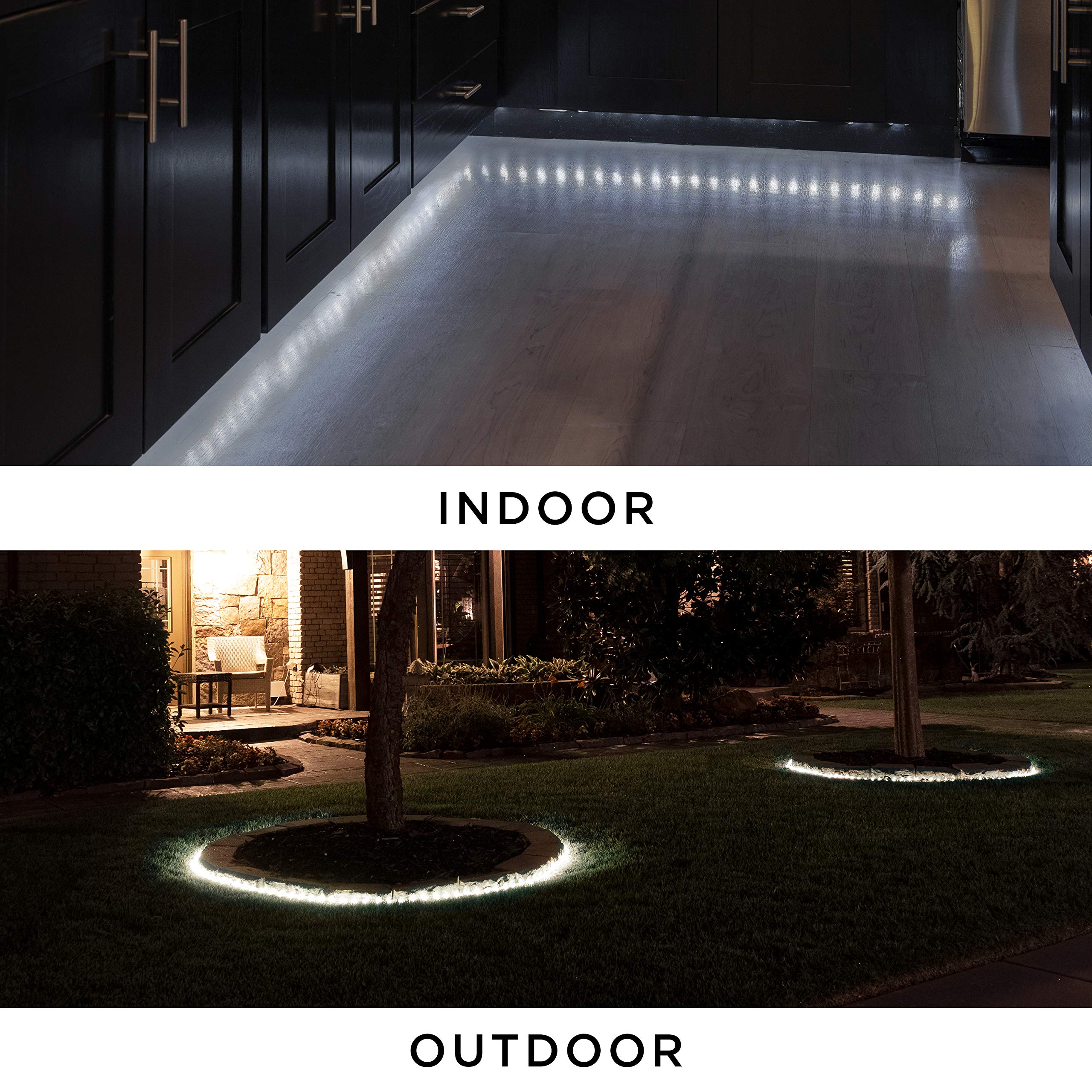 Ultrapro 16Ft Led Rope Lights, Cool White 5000K, Waterproof, Indoor/Outdoor String Lights