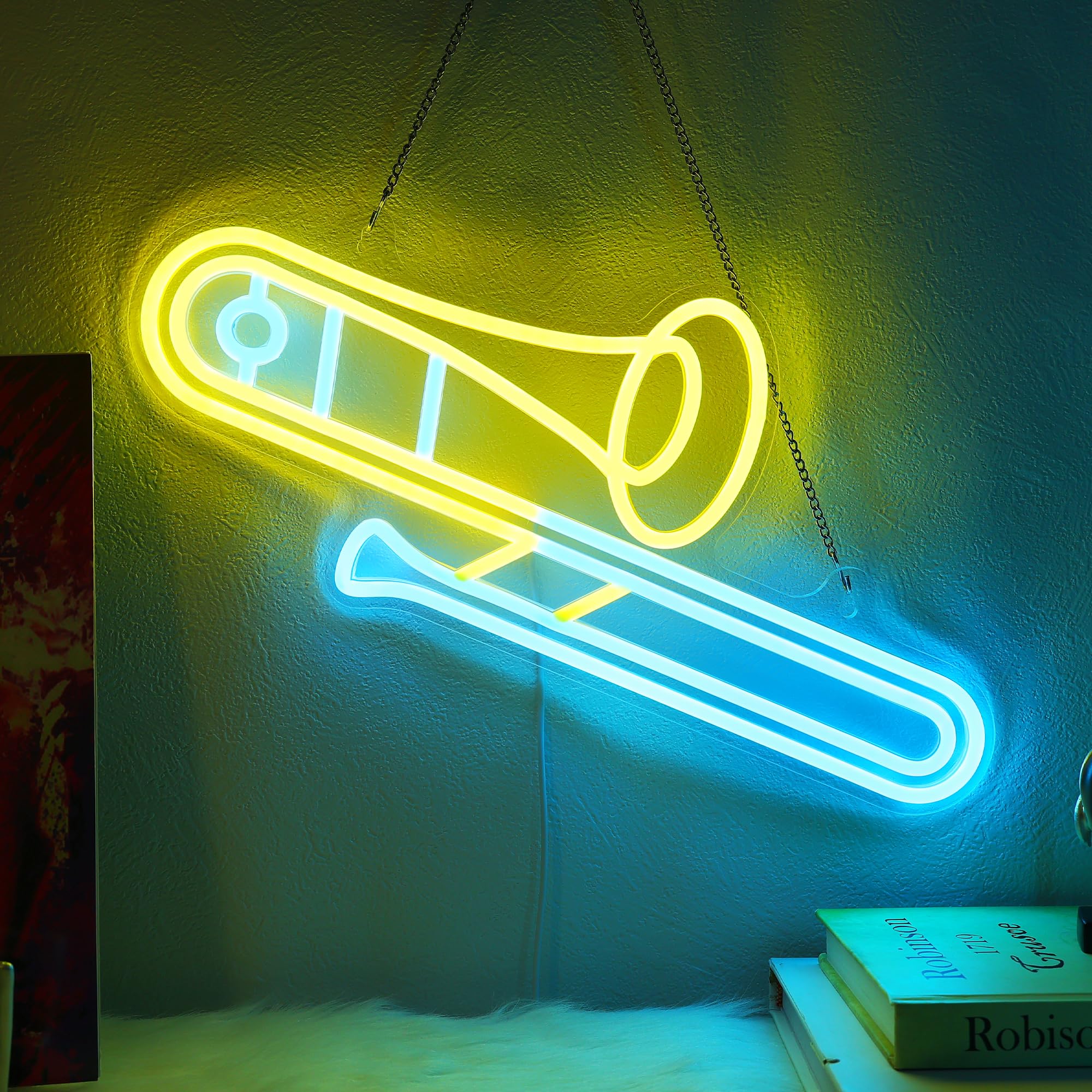 Coolgift Mart Trombone Neon Sign  Dimmable Led Trombone Room Decor Light With Usb Powered  Decorations For Bedroom Living Room Club Music Studio  Gifts For Trombone Enthusiasts Music Lovers
