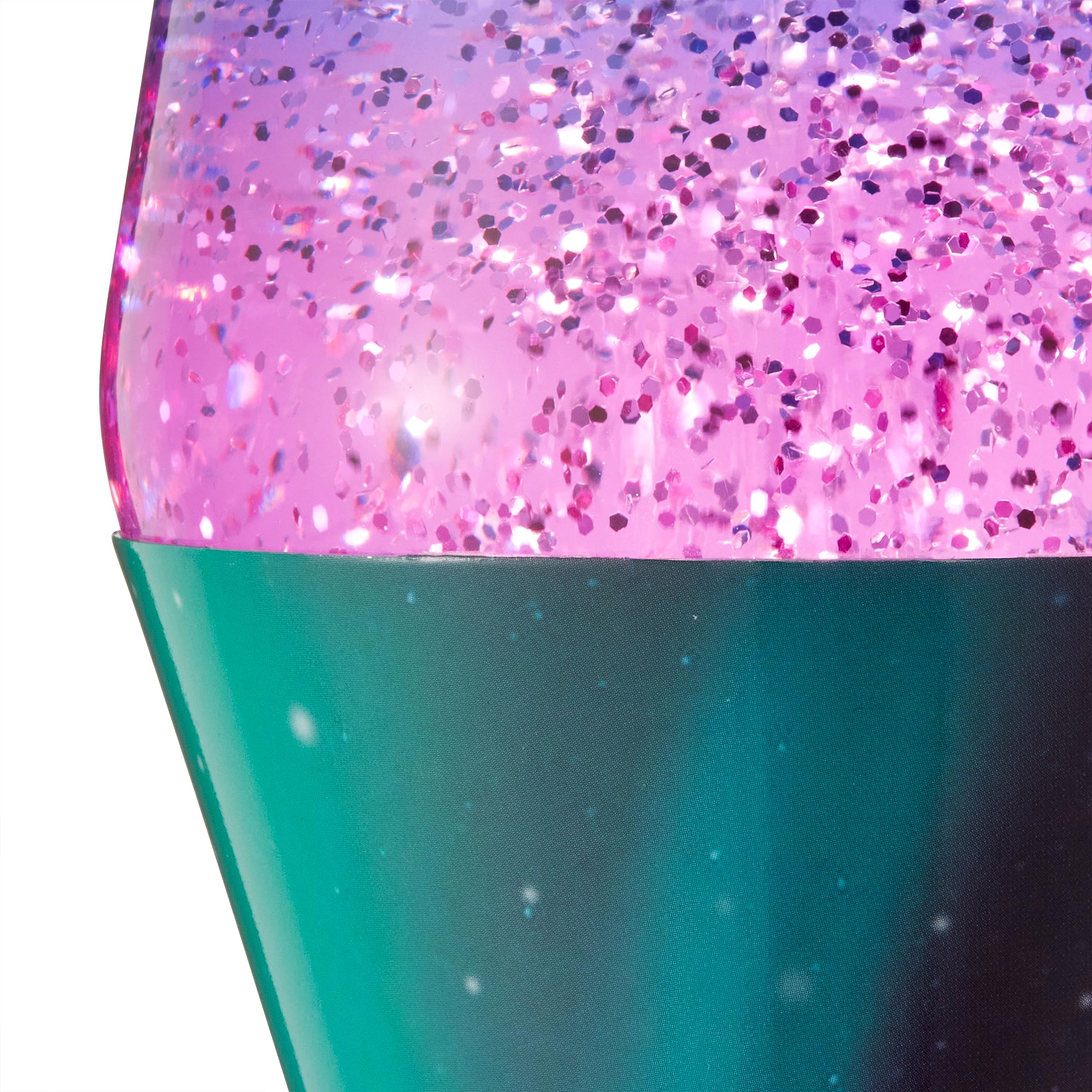 Lava® Lamp - 14.5" Polar Glimmer - Silver Glitter, Multicolor Base - Model 20480400US - Original Motion Light