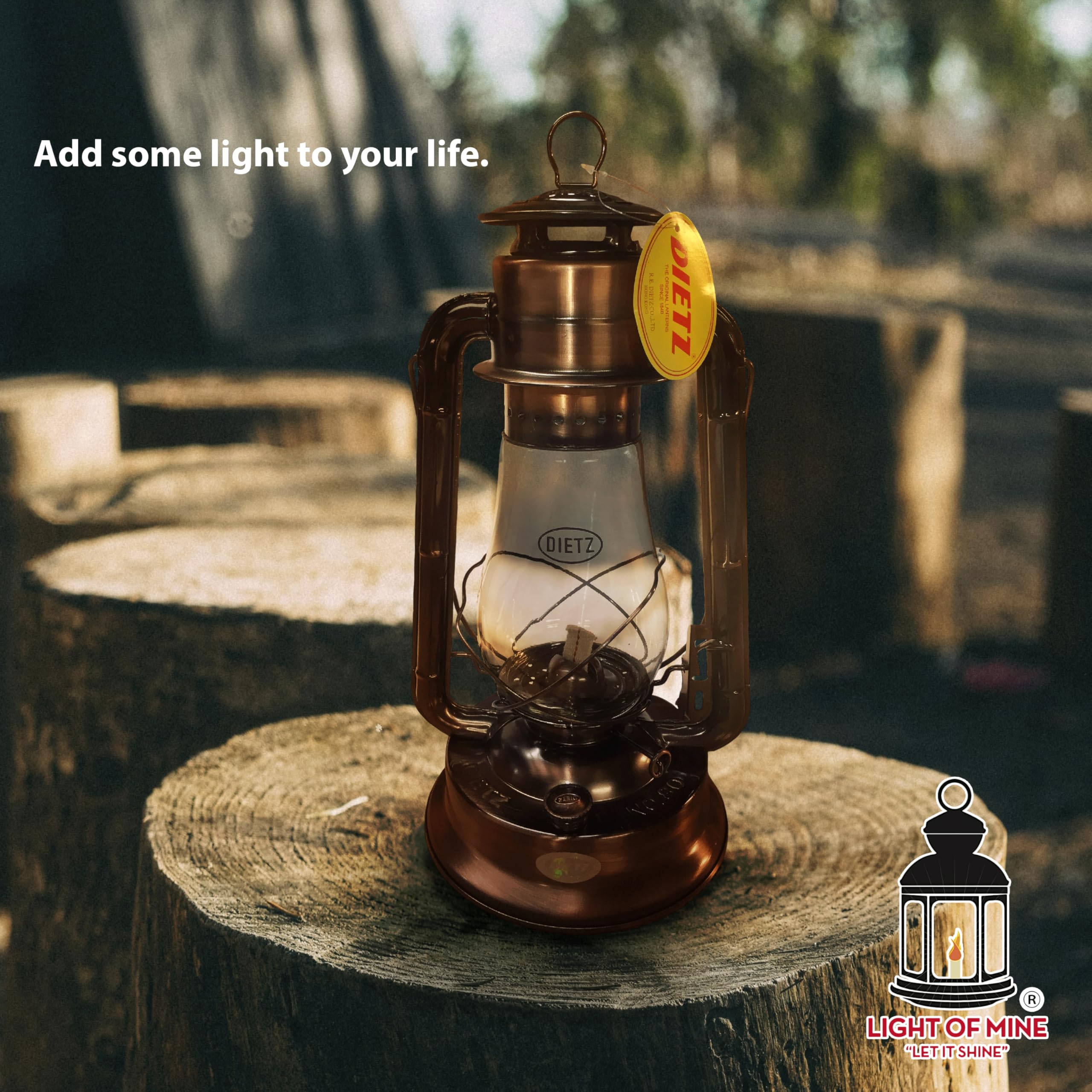 Light of Mine - Dietz #80 Blizzard Oil Lantern with 7/8 Replacement Wick Strips (Bronze)
