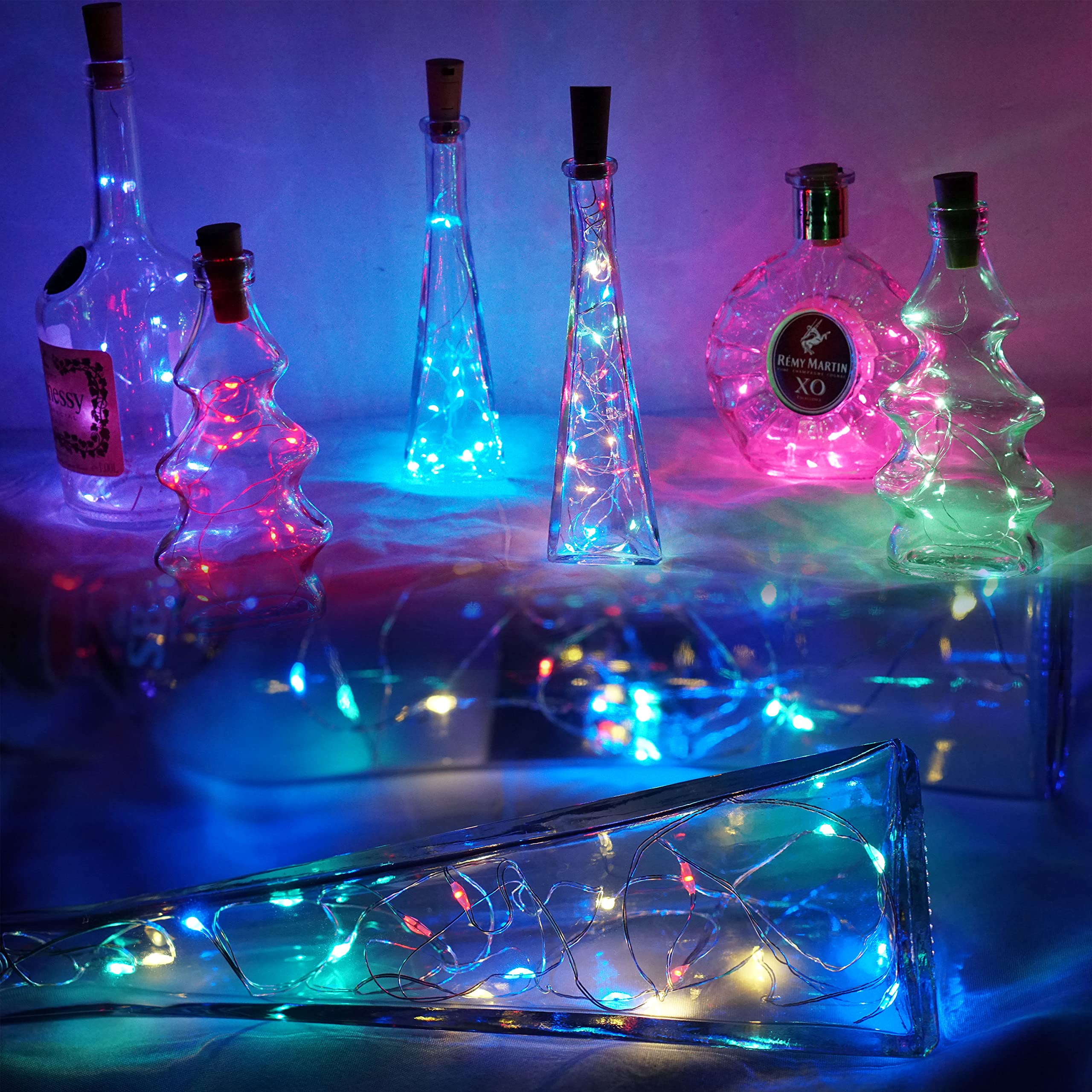 Bottle Lights 12 Pack 20 Leds Cork Lights For Wine Bottles Battery (Included) Powered Fairy Mini String Lights For Diy Jar Lighting Indoor Bedroom Party Wedding Christmas Halloween Decor (6 Colors)