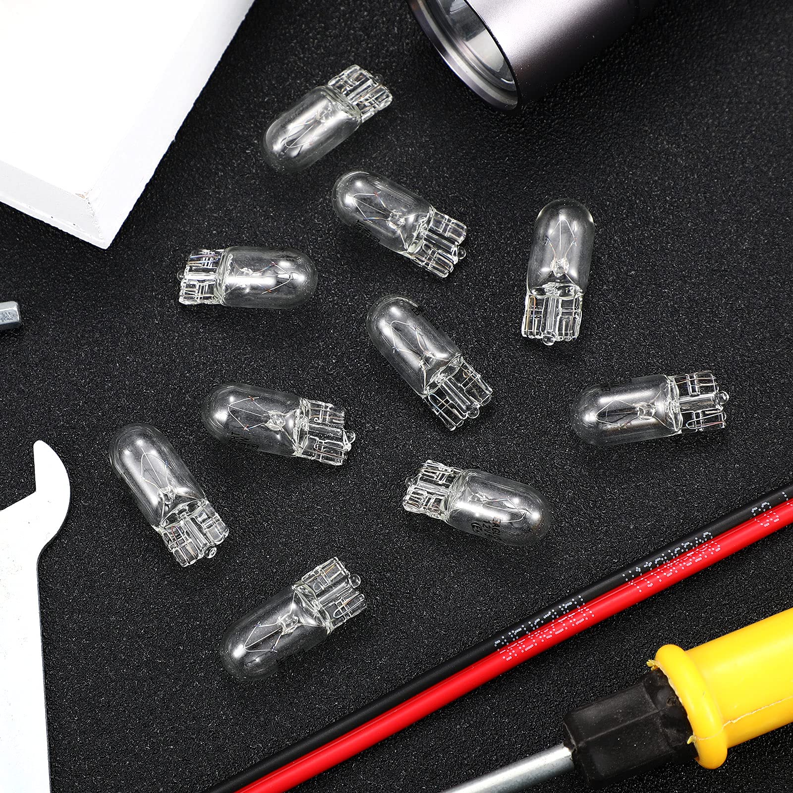Honoson 12V 5W Clear Krypton Light Bulbs, Warm White, 20 Count, Ideal for Landscape & RV Lighting