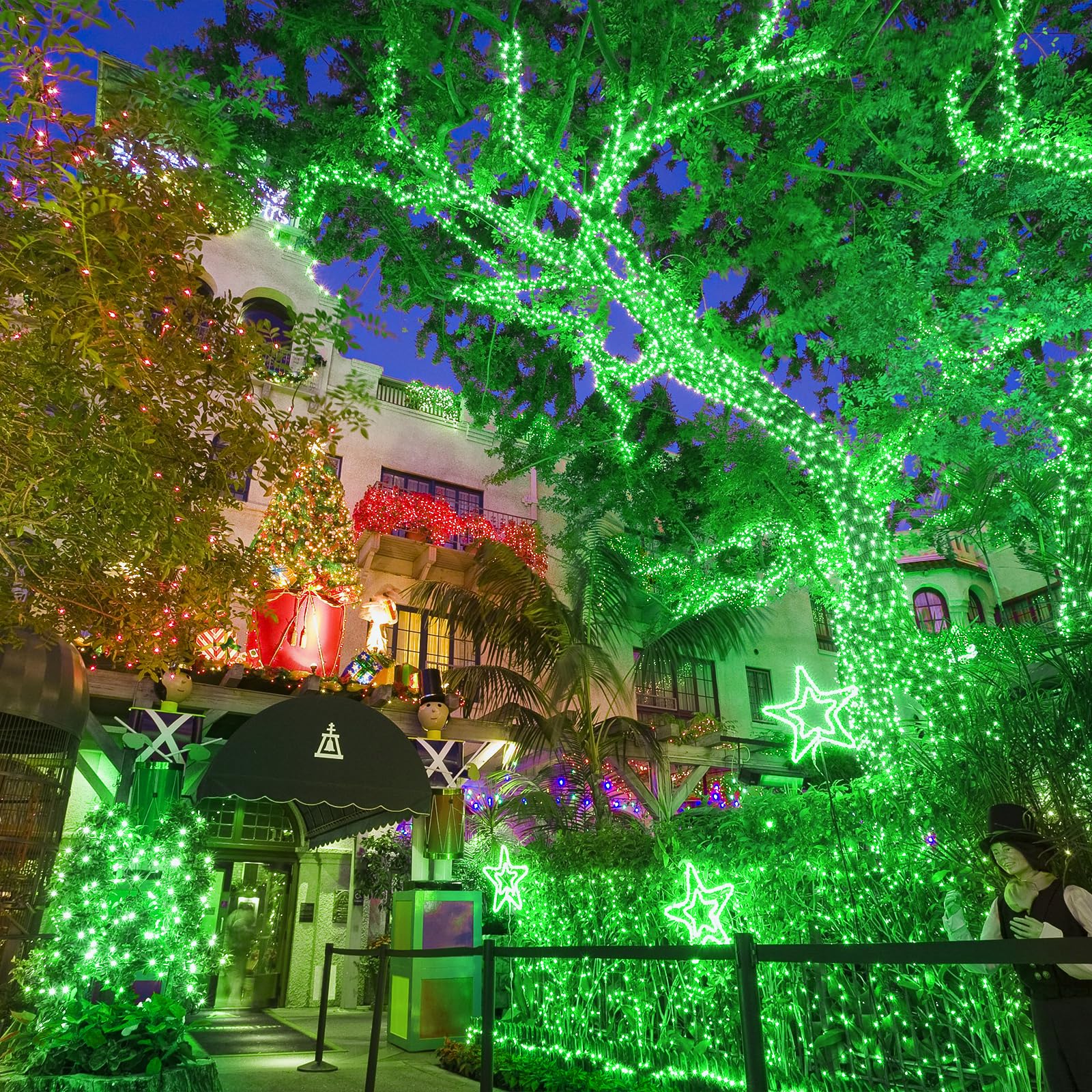 250 Led Green String Lights, 82Ft St Patrick'S Day Clear Wire 8 Modes Green Christmas Lights Outdoor, Plug In Waterproof Twinkle